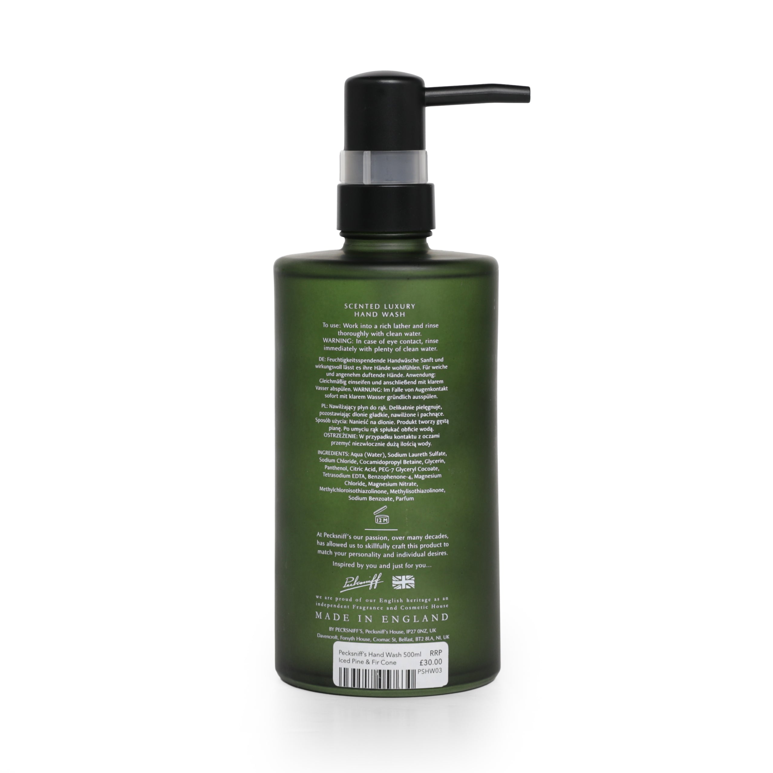 Pecksniff's Luxury Enriched Scented Hand Wash - Various Scents Available - 500ml