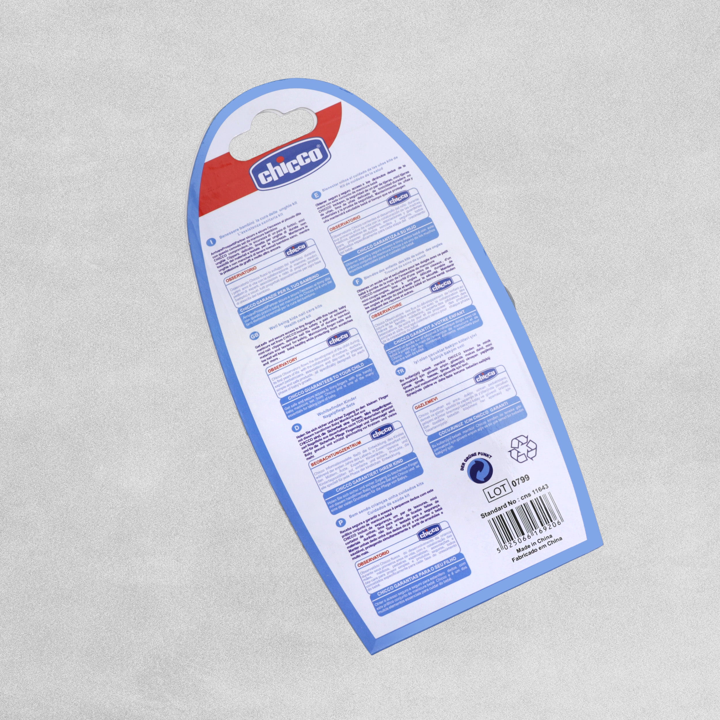 Chicco Baby Manicure Set  Assorted Colours 4 pack