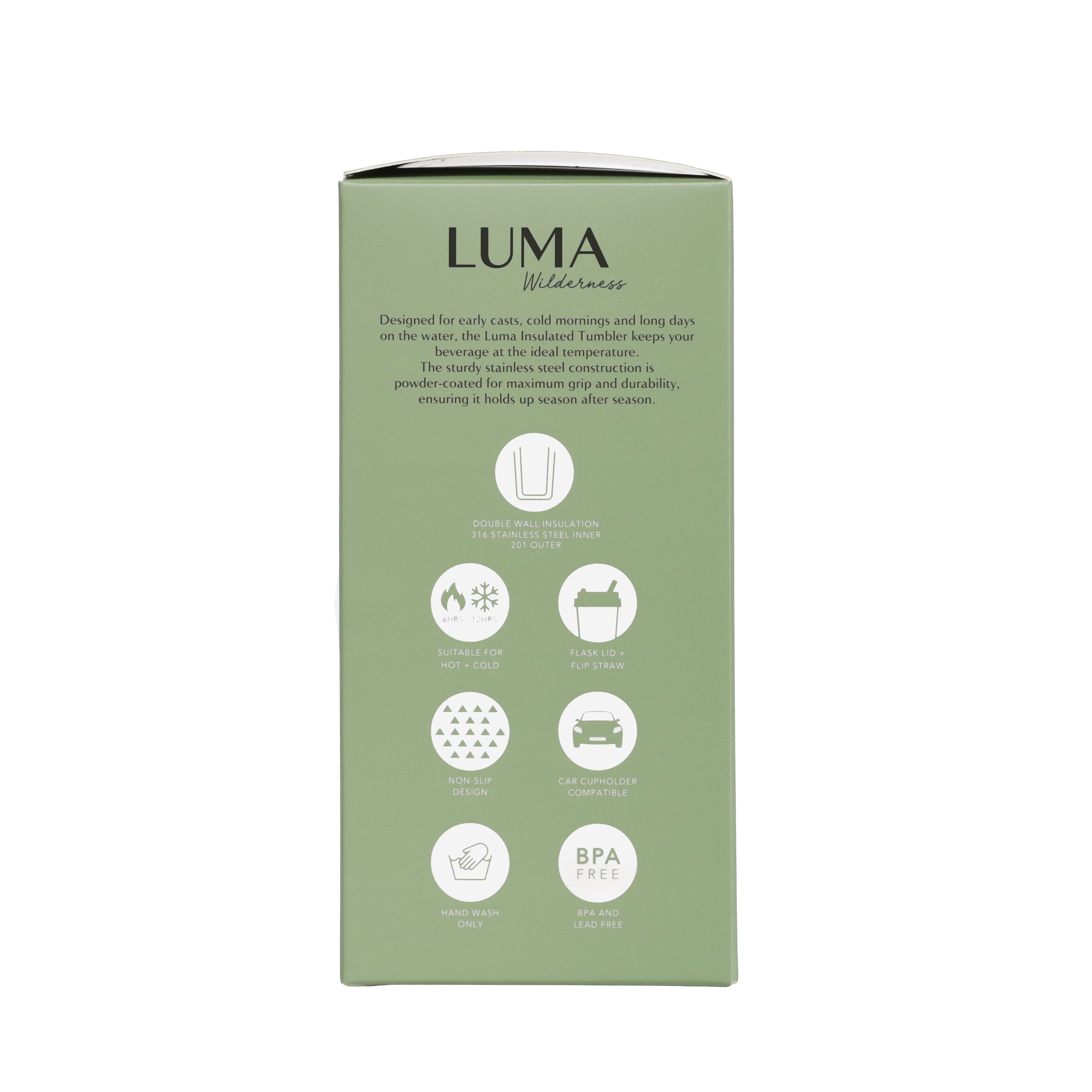 Luma Wilderness Insulated Tumbler 500ml - Fishing
