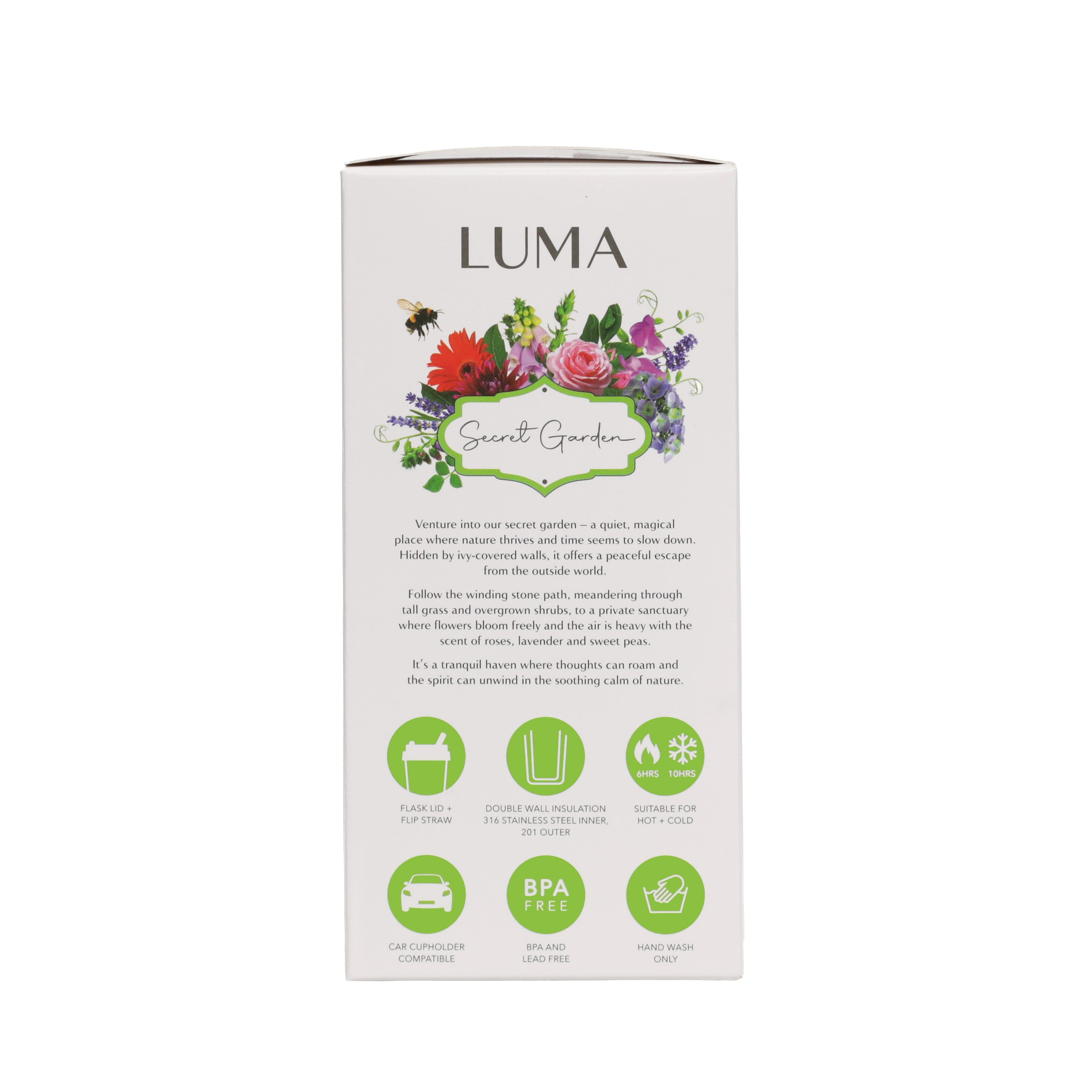 Luma Secret Garden Tumbler 500ml - Flowers