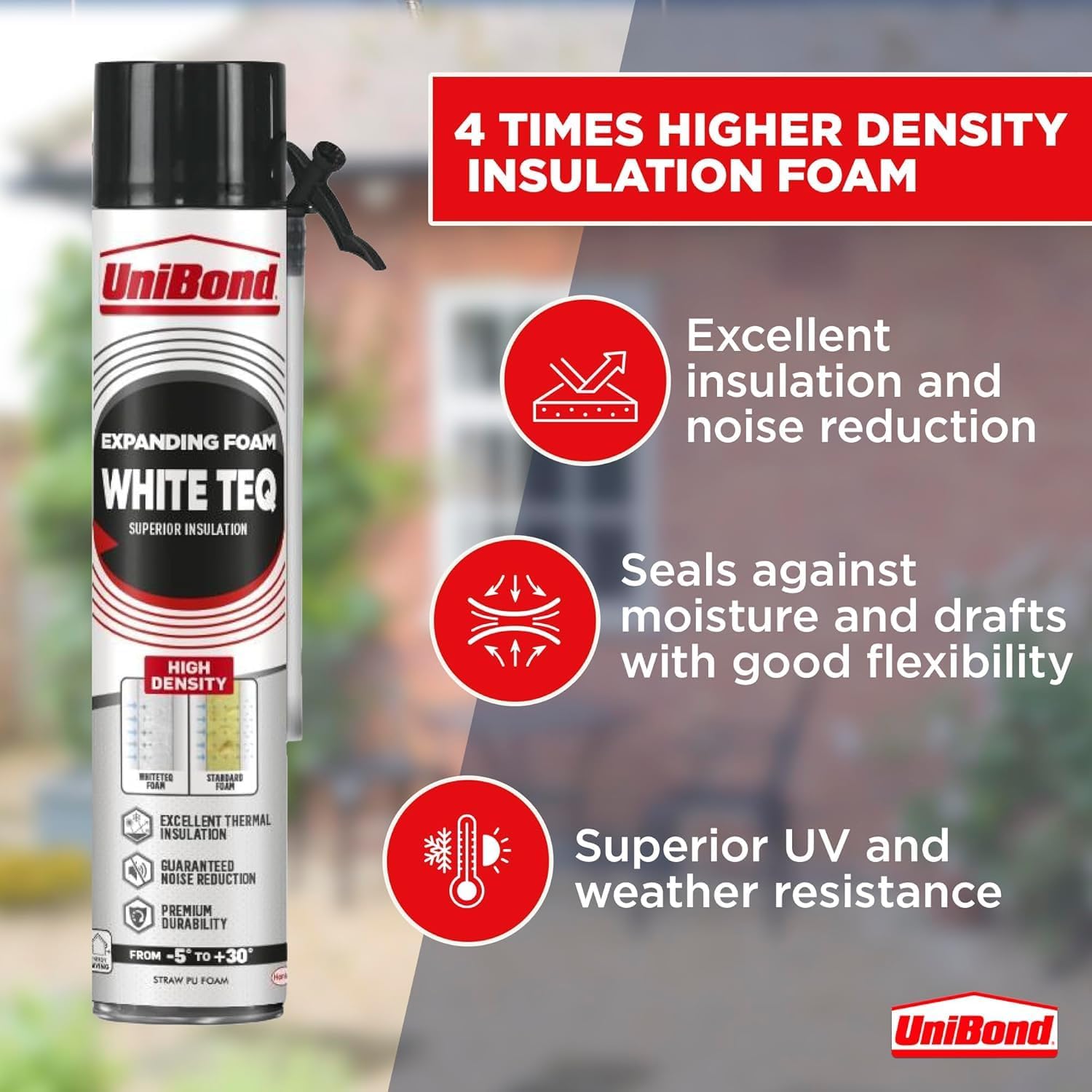 UniBond  Teq Hand-held Gap filling Expanding Foam  WHITE 750ml