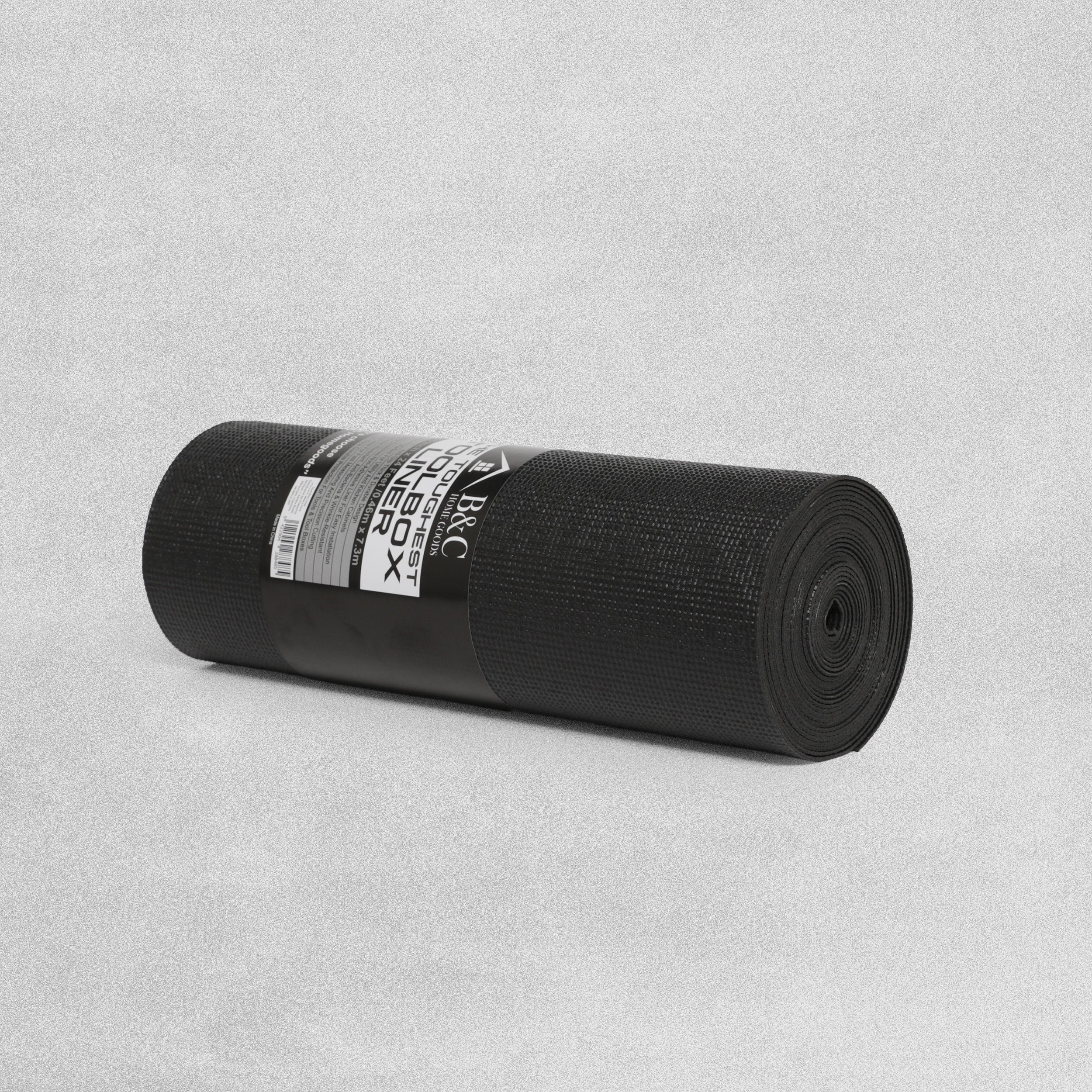B&C Home Goods Toolbox Liner 18" x 24'  - Black Roll