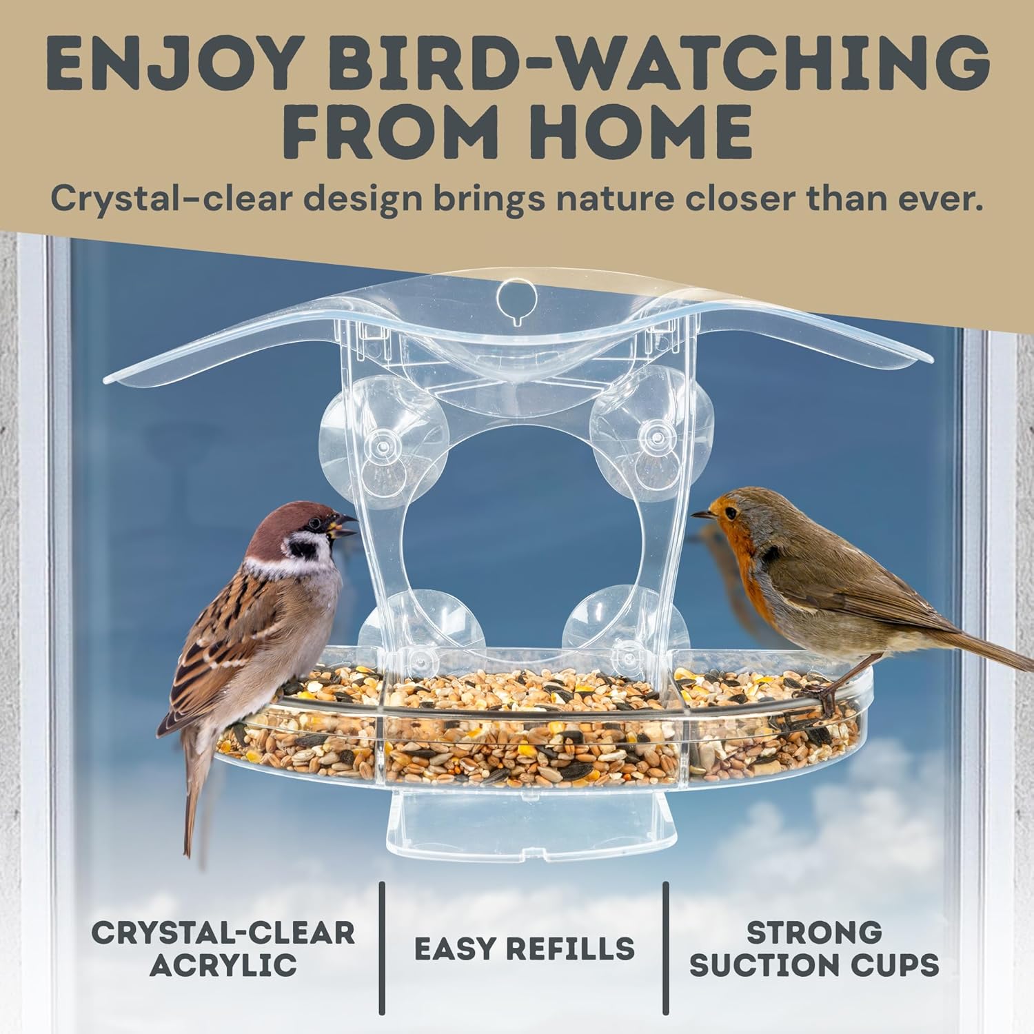 Coselena Window Bird Feeder