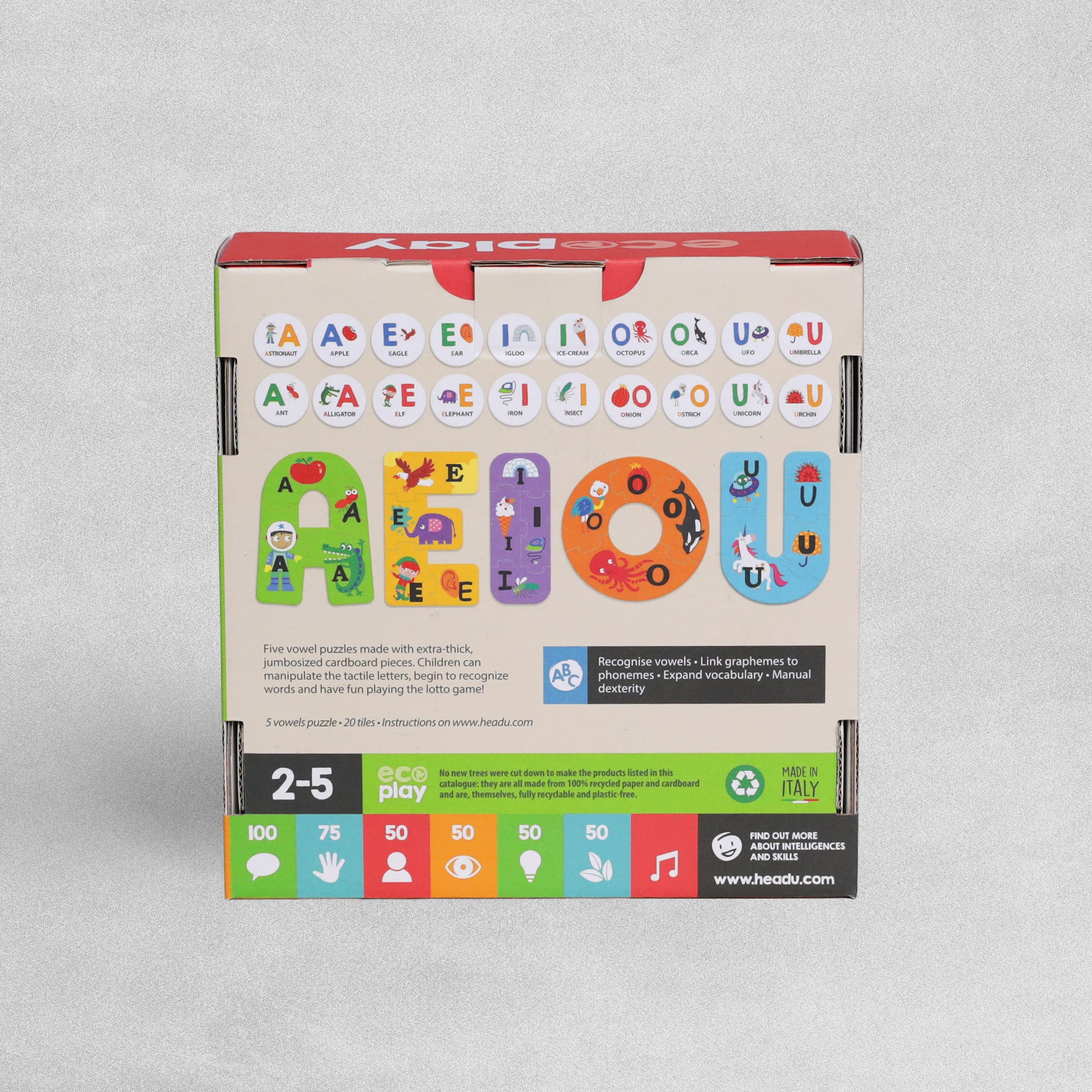 Headu Happy Vowels  Educational Toys. Age 2-5 Years