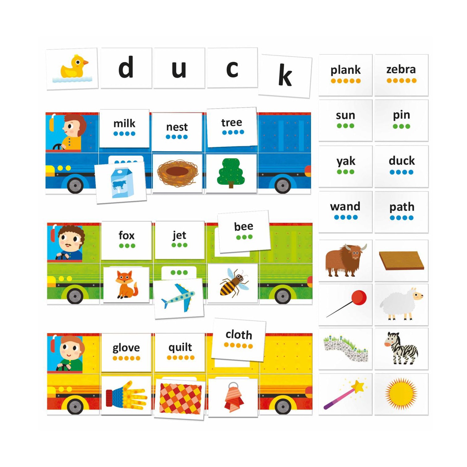 Headu Early phonics game,  Educational set. Age 3-6  Years