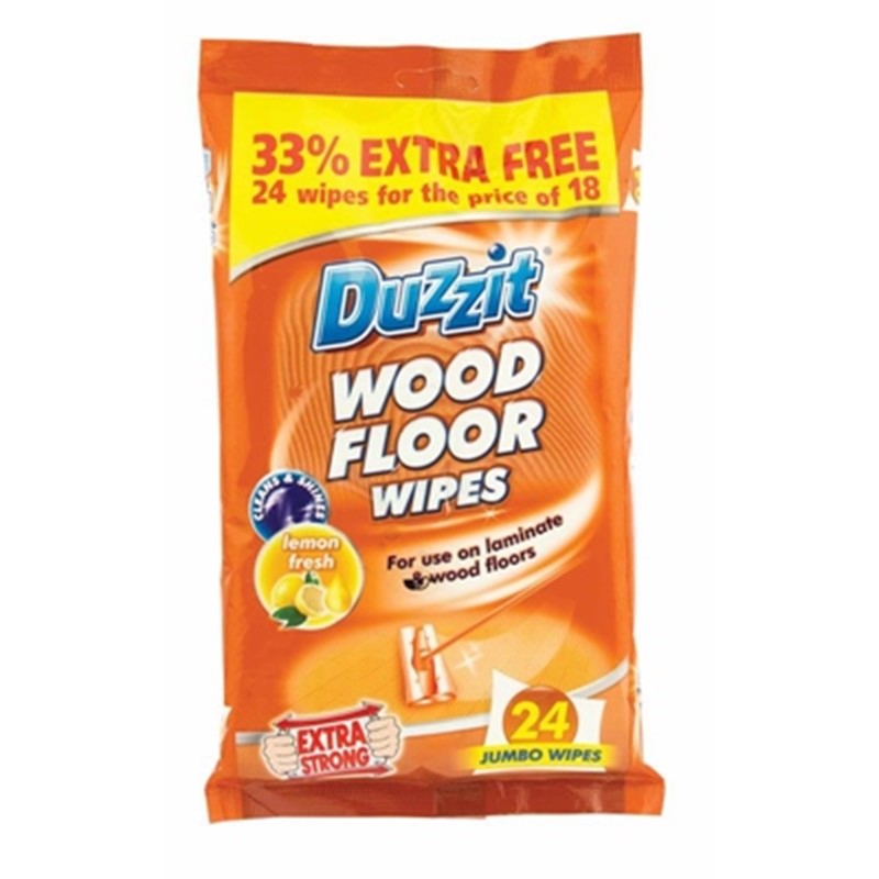 Duzzit Wood Floor Wipes - 24pcs