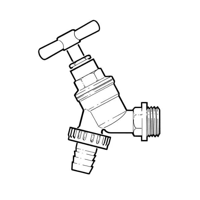 1/2" Hose Union Brass Tap