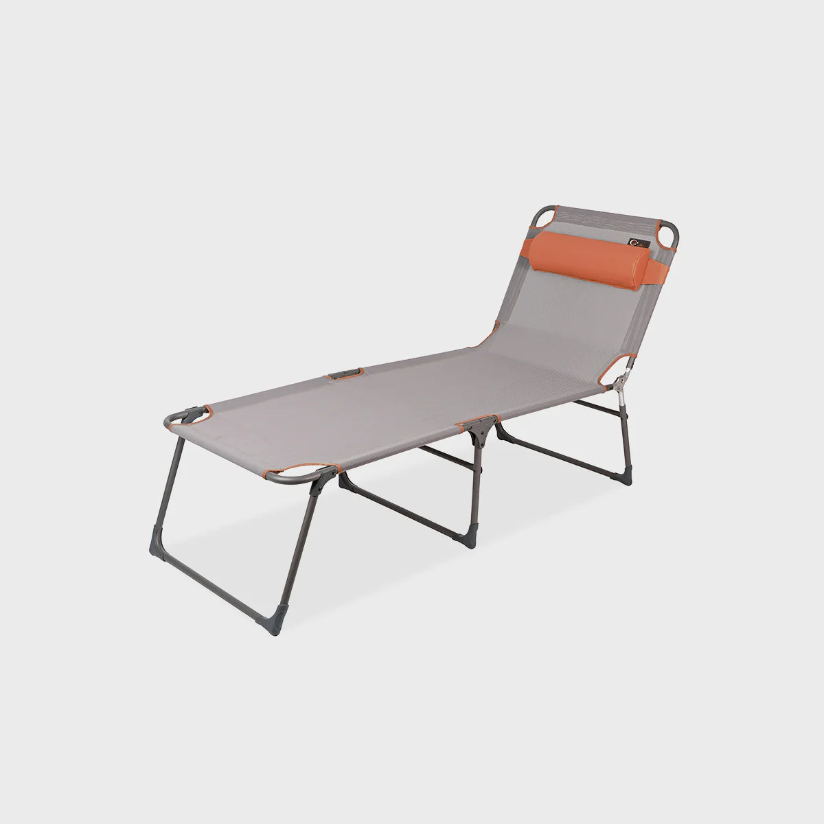 Portal Outdoor - Ava Camping Lounger Classic Grey/Orange