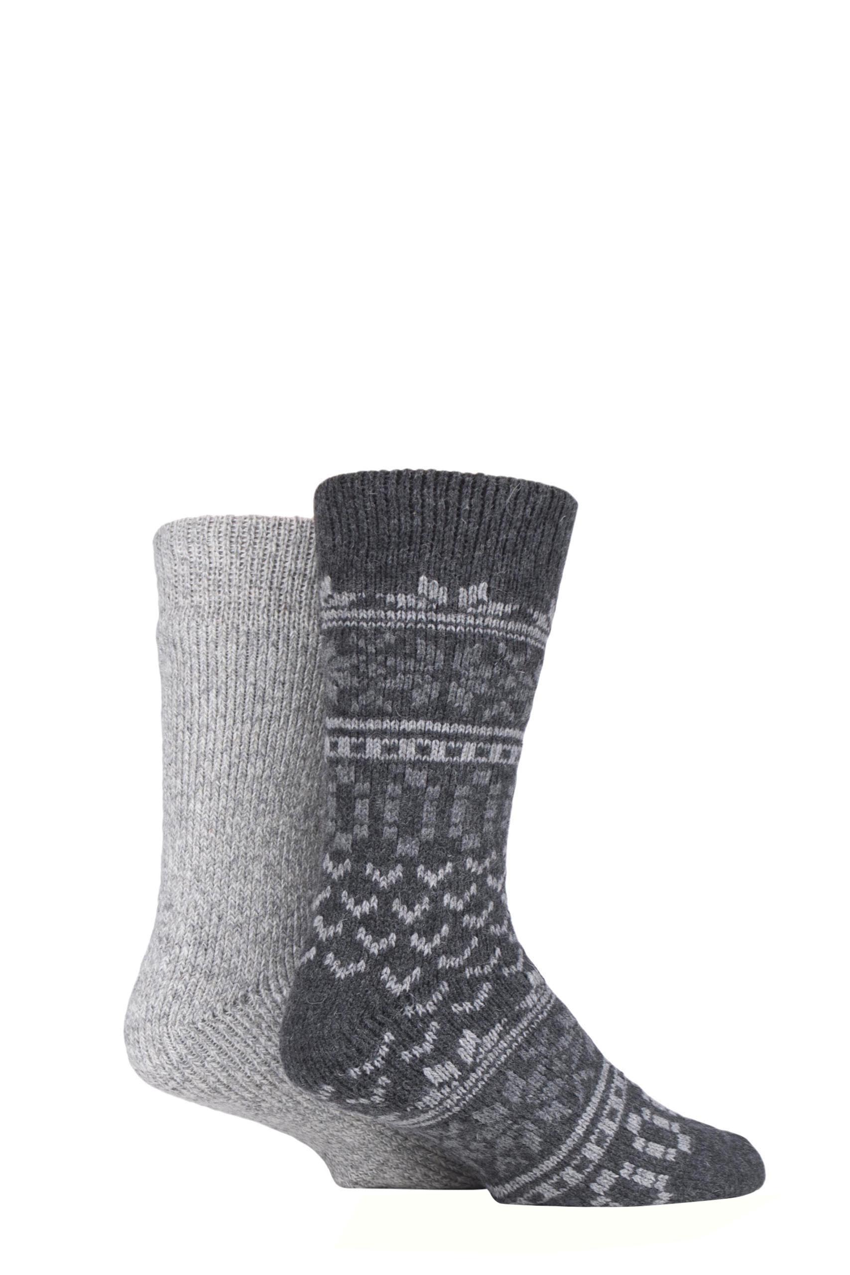 Sock Shop Men's Chunky Wool Socks 2 Pairs - Size 6-11
