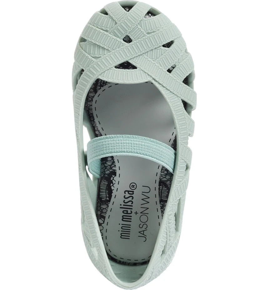Mini Melissa + Jason Wu rubber summer shoes - Mint colour