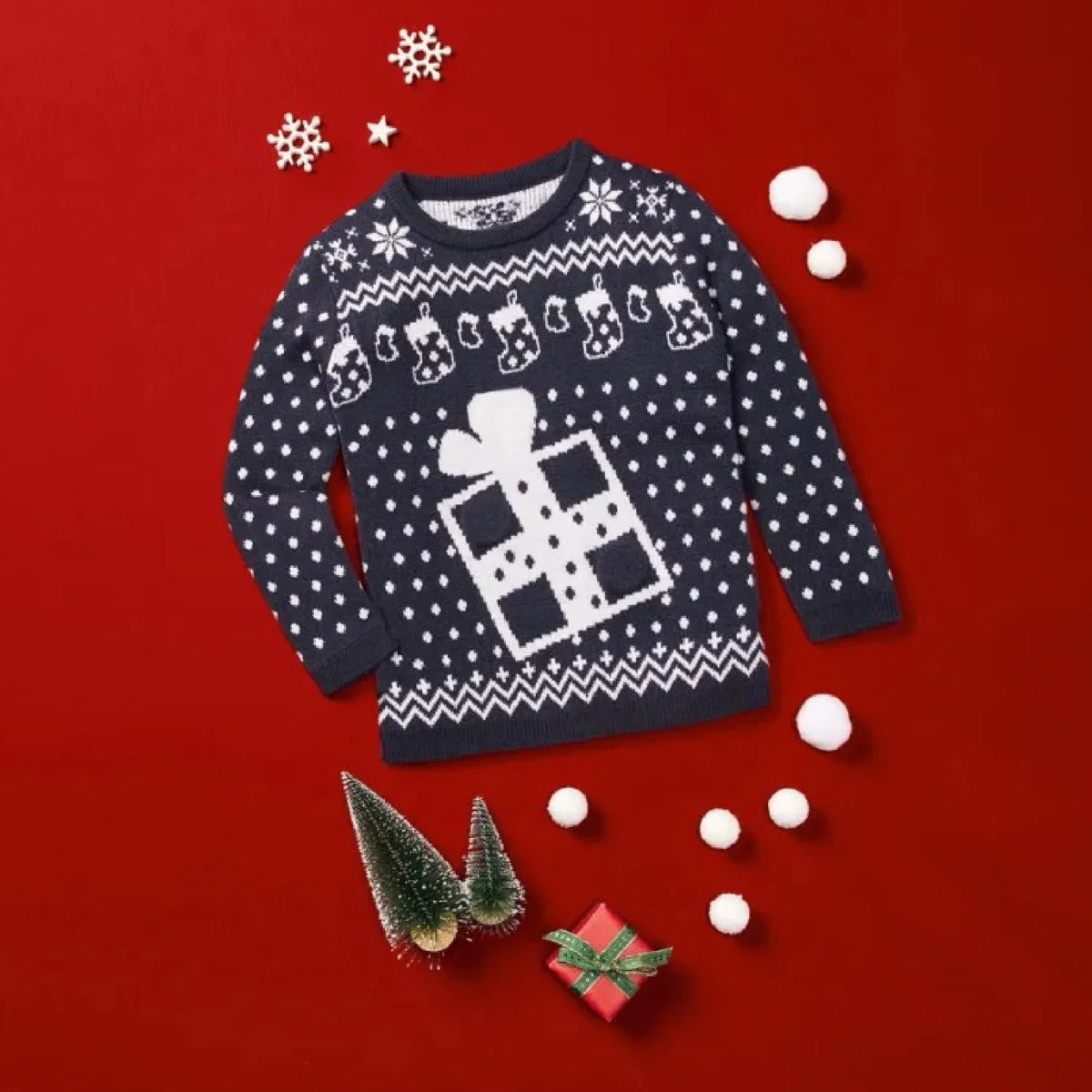 Kids Christmas Jumper - Present - Various Sizes Available