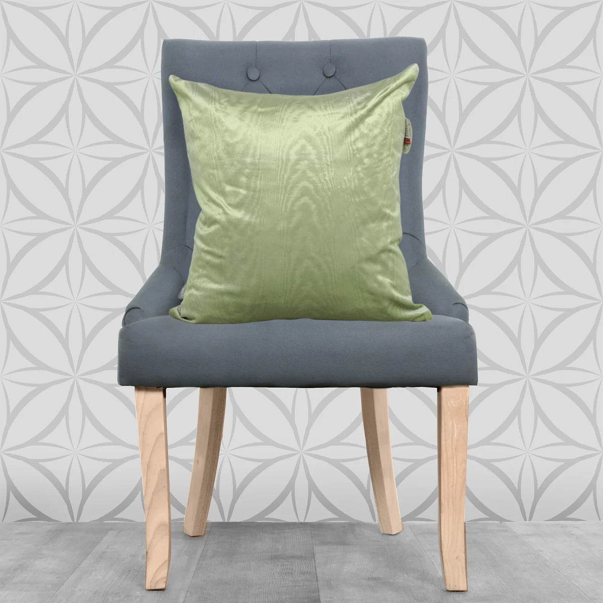 Lisa Pryde Luxury Satin Velvet Cushion with Duck Feather Insert - Pear Moiré