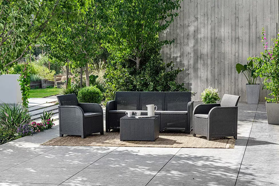 KETER Rosalie 5 Seater Lounge Set - Graphite