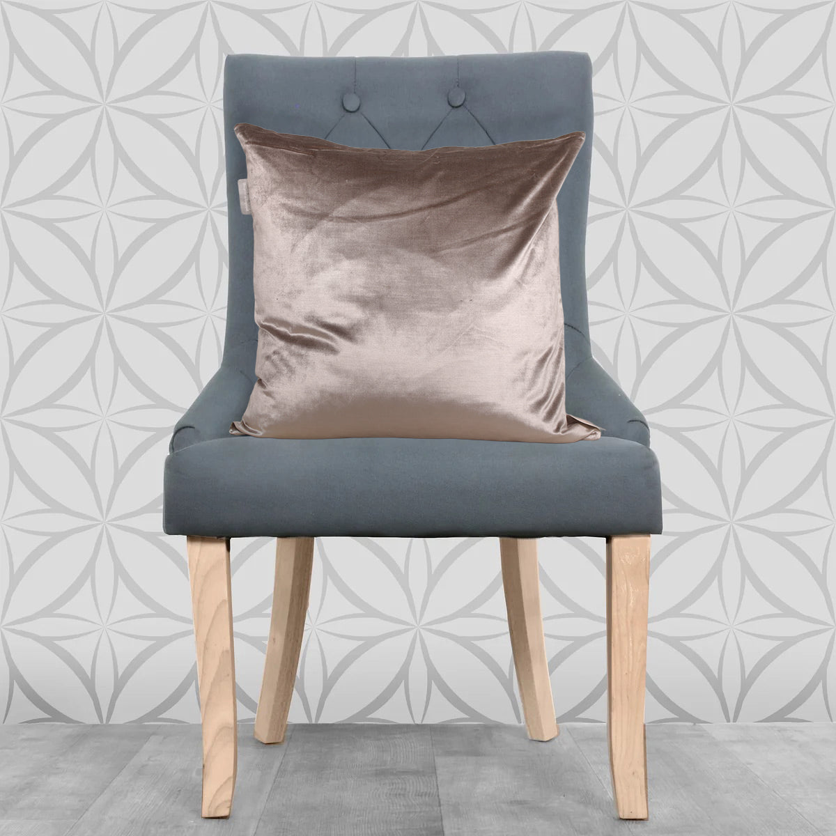 Lisa Pryde Luxury Satin Velvet Cushion with Duck Feather Insert - Lilac Shimmer