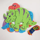 Foam Dinosaur Lacing Set