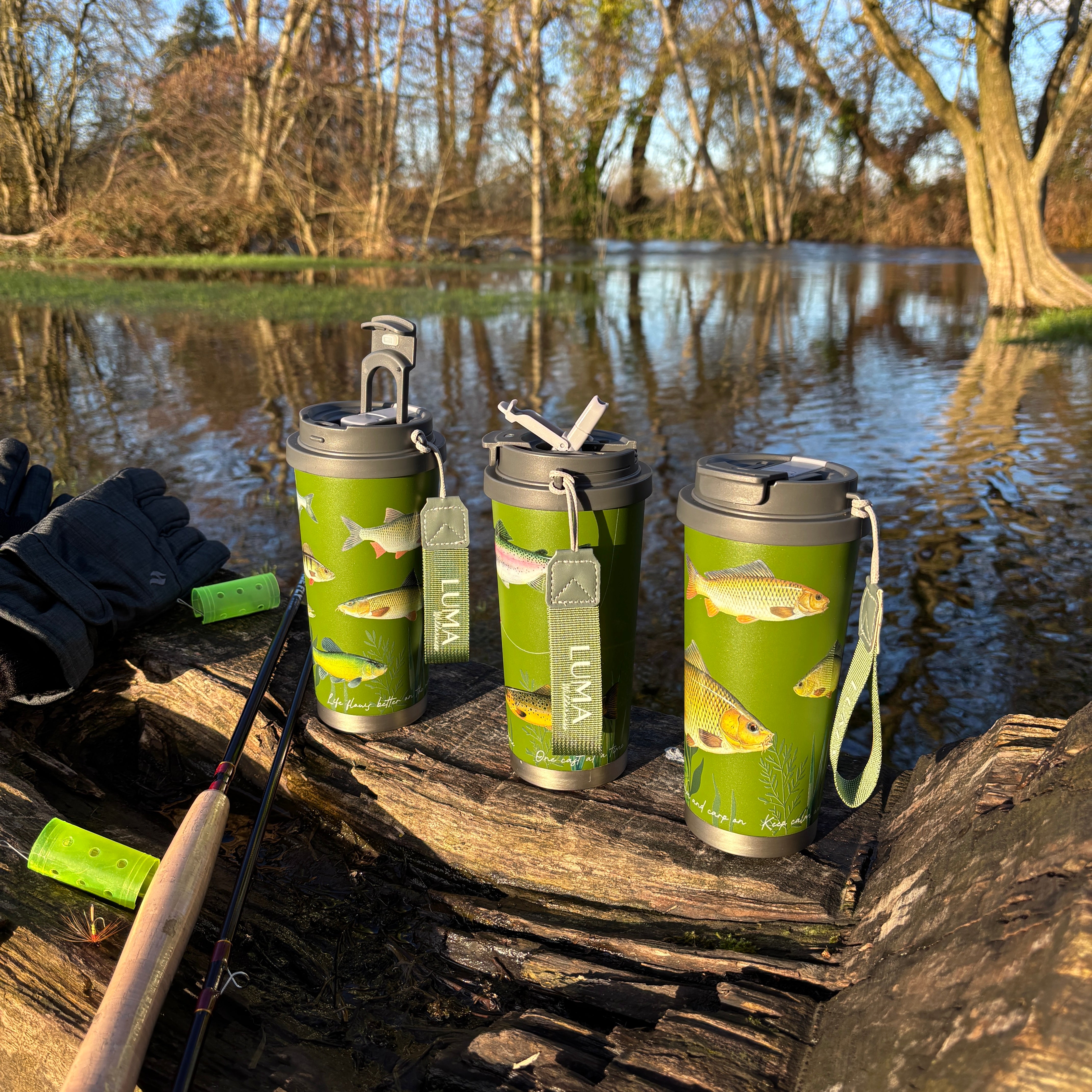 Luma Wilderness Insulated Tumbler 500ml - Fishing