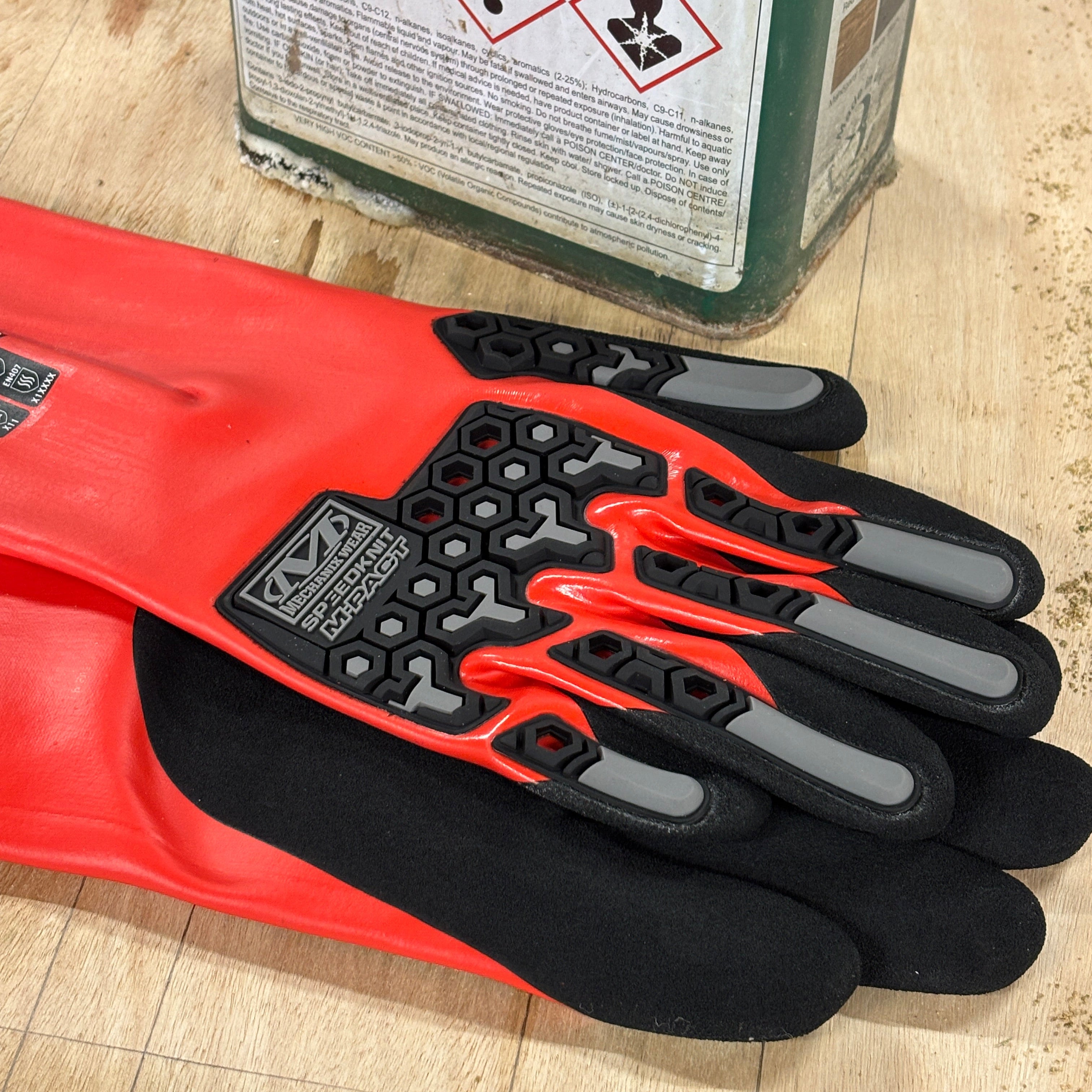 Mechanix Wear SpeedKnit M-Pact Chemical Gloves Medium Only