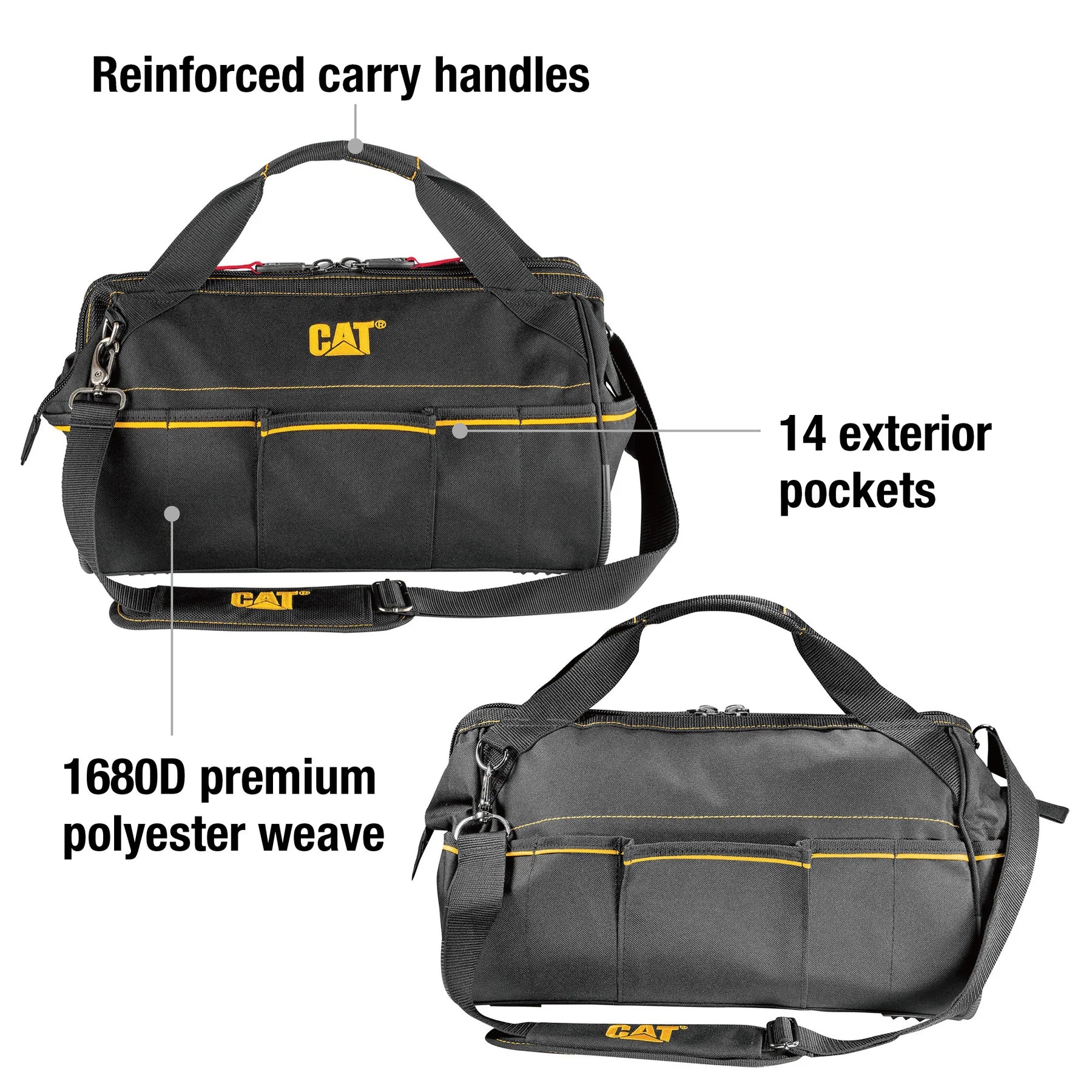 Caterpillar - 16" Tech Wide Mouth Tool Bag