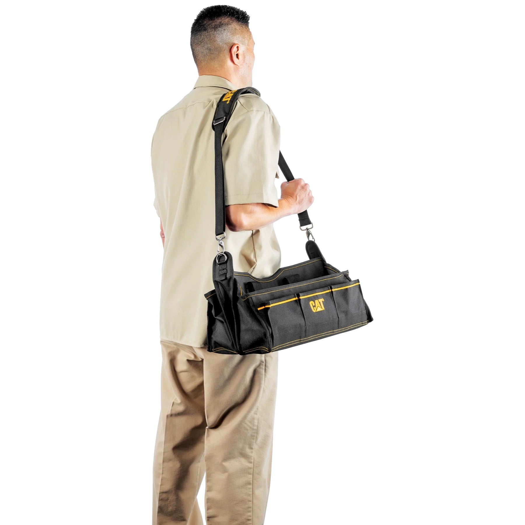 Caterpillar - 17" Tech Tool Tote Bag with Storage Cases