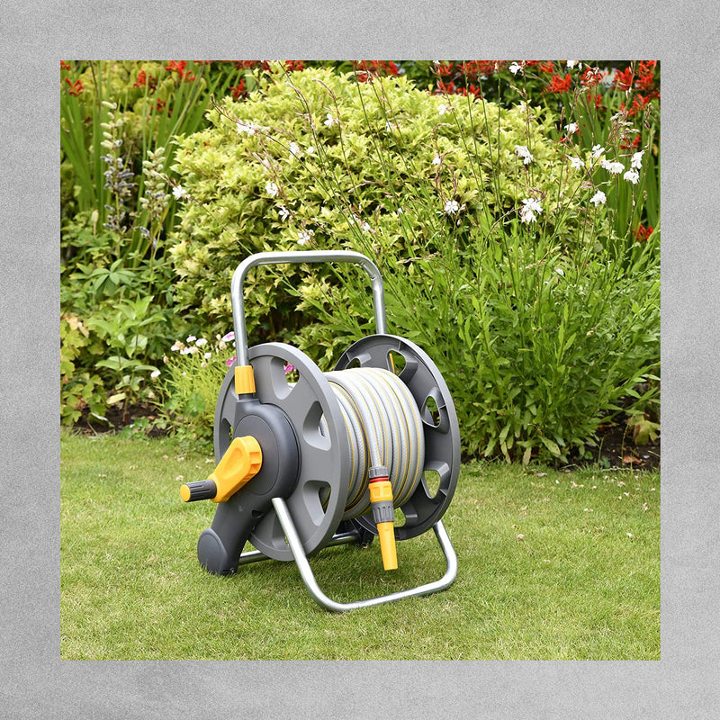 Hozelock 2431 Assembled 2-in-1 Hose Reel (45m) with 25m hose