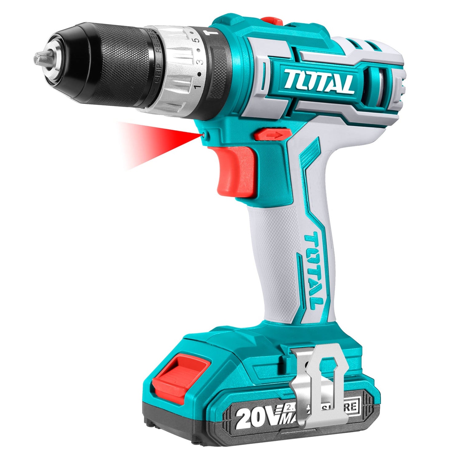 Total Li-Ion 20V Impact Drill (with 2 x Batteries & Charger) - TIDLI2002