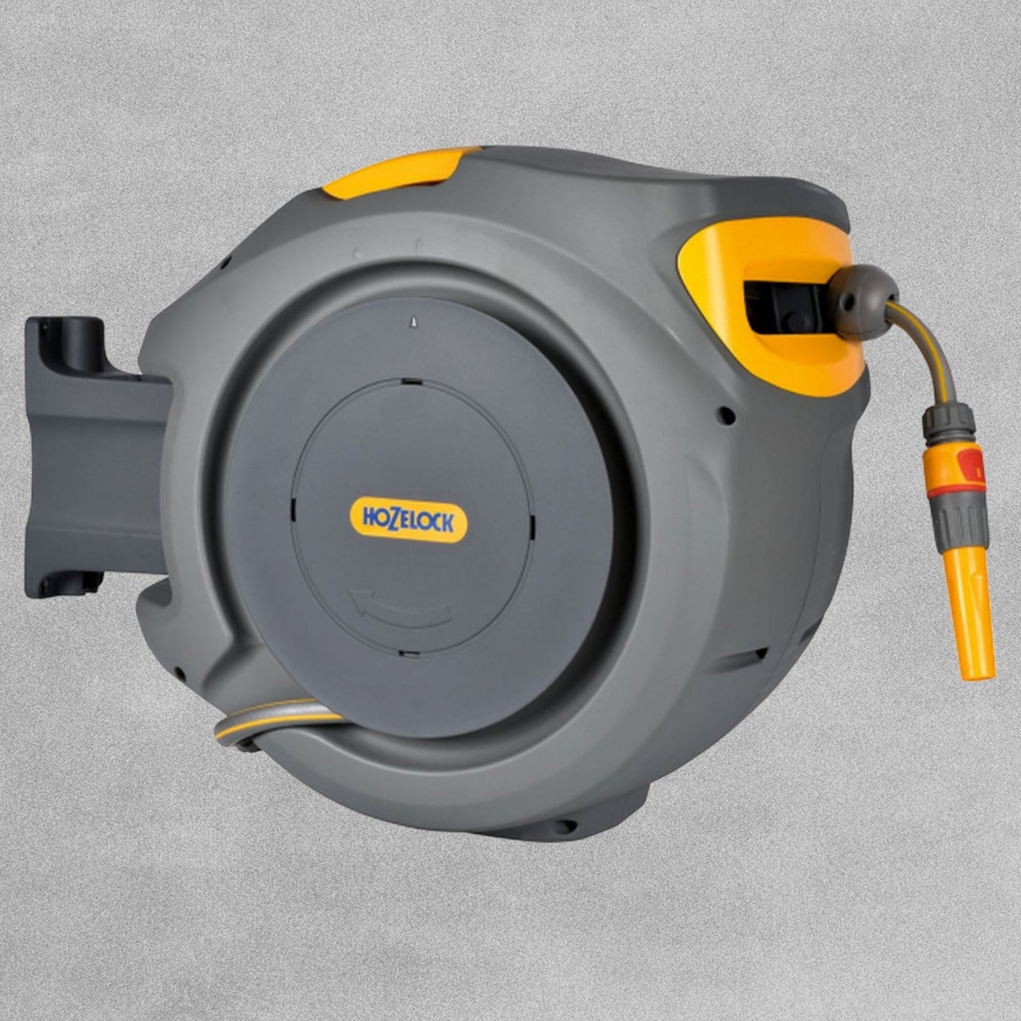 Hozelock Wall Mounted Auto Reel with 40m Hose + Free Multi Spray Gun! (Worn Packaging)