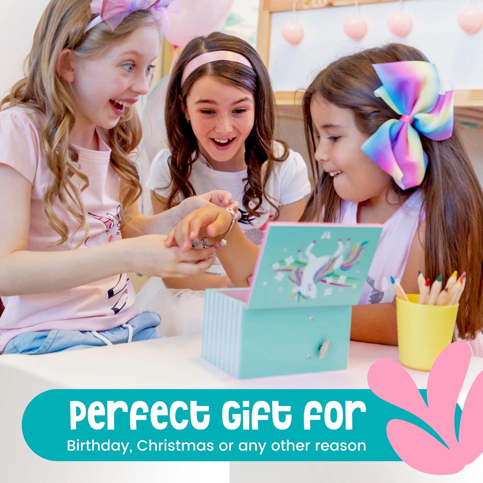 Amitie Lane Unicorn Musical Jewellery Box with Bracelet