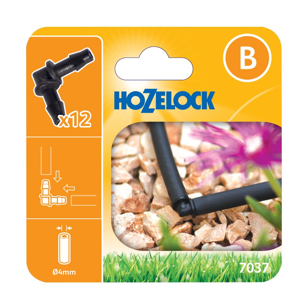 Hozelock 7037 Elbow Connectors 4mm - Pack of 12