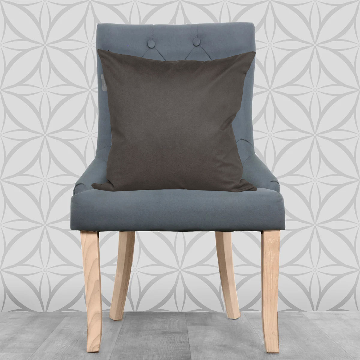 Lisa Pryde Suede Effect Cushion with Duck Feather Insert - Coal Black