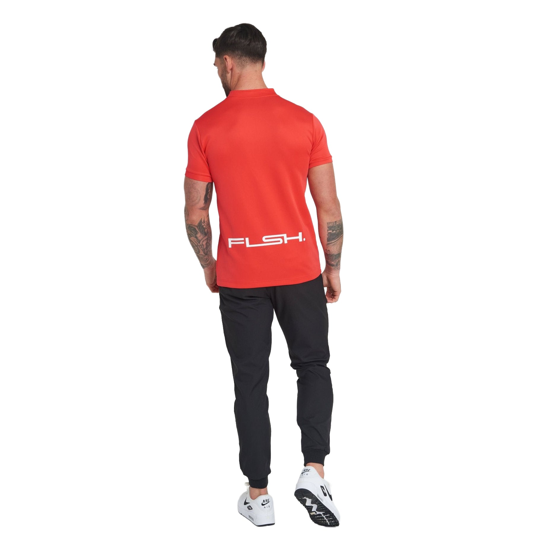 Men's Short Sleeve Mid-Collar Zip Up Sport Shirt FP3