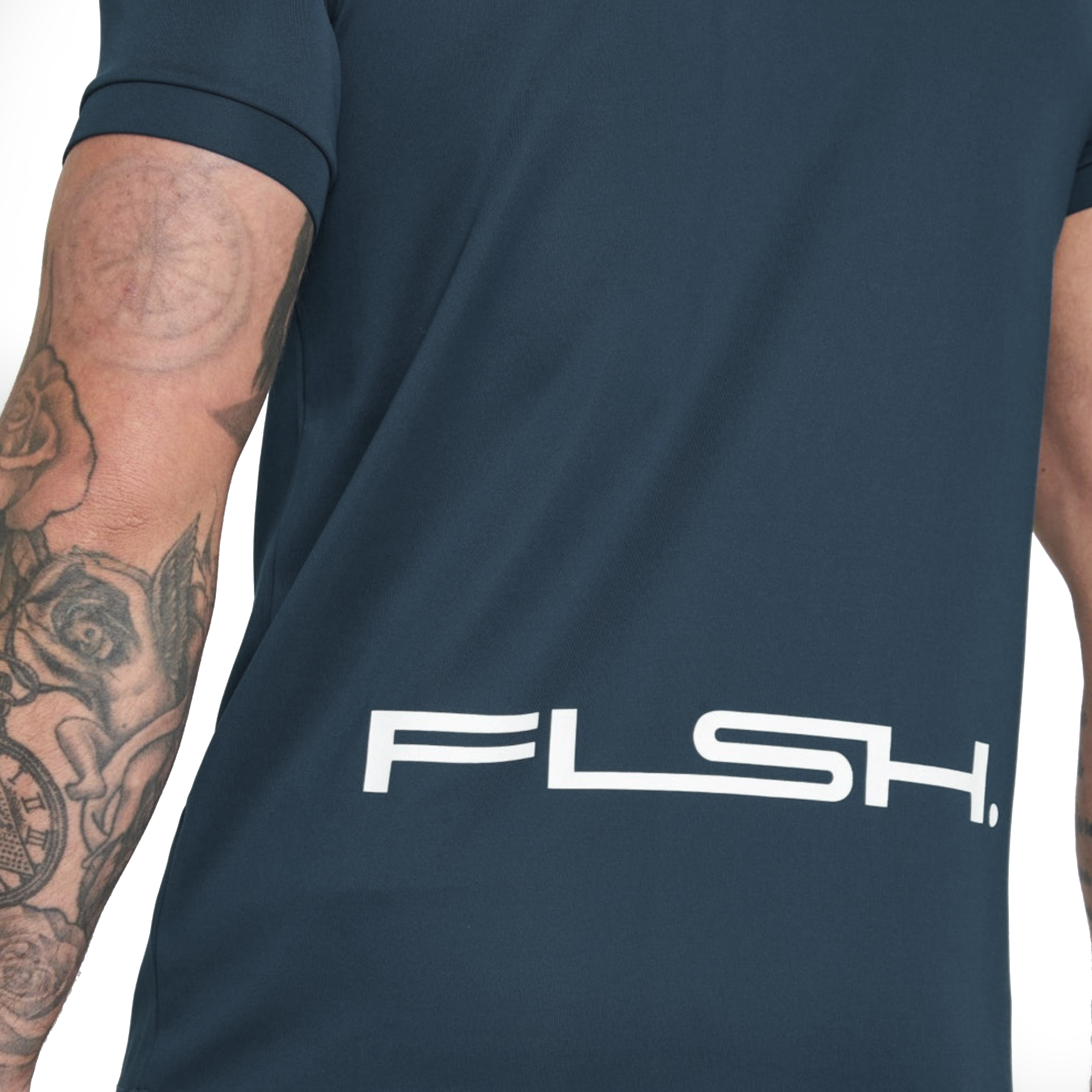 Men's Short Sleeve Mid-Collar Zip Up Sport Shirt FP3