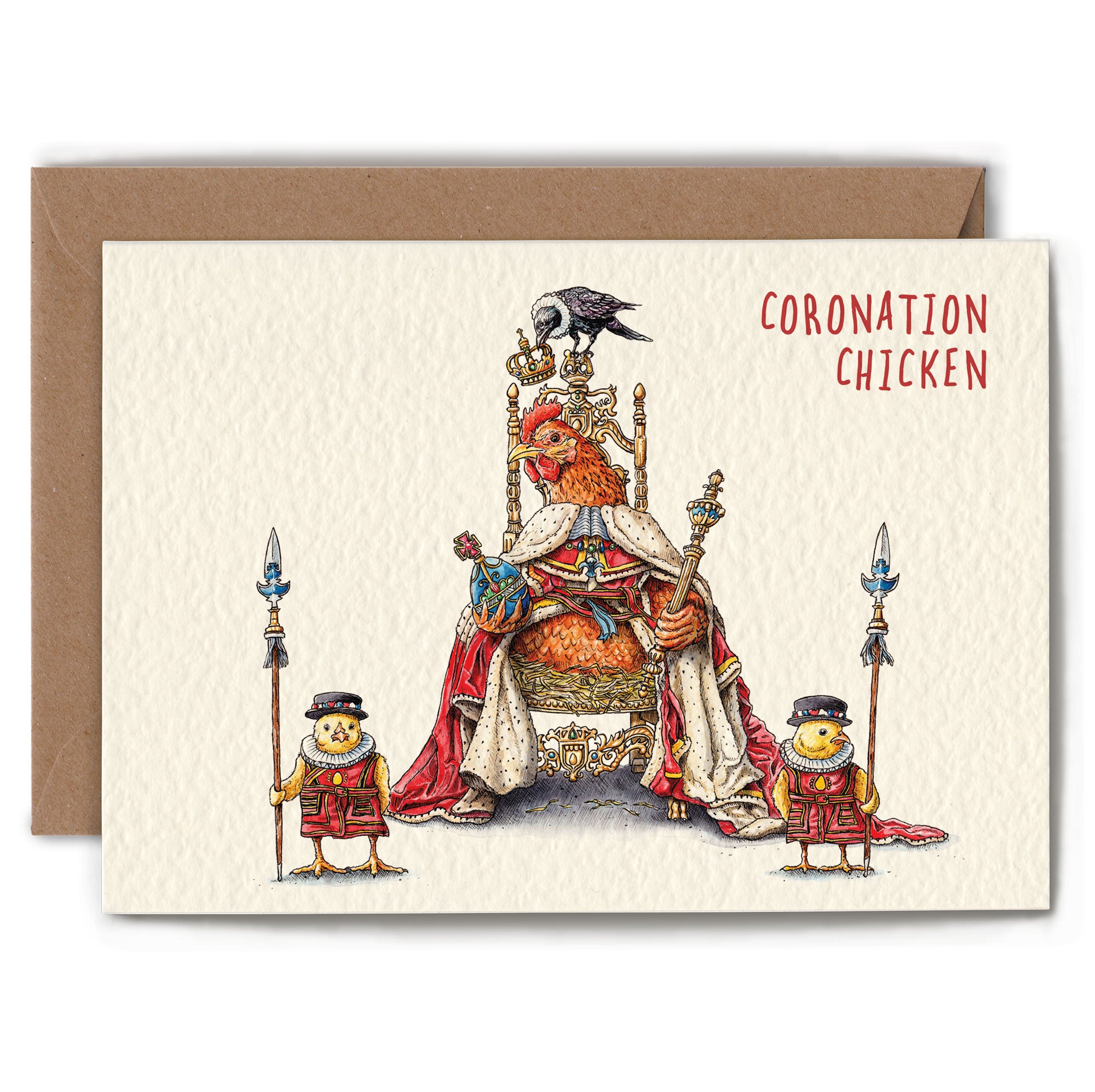 Coronation Chicken Card by Bewilderbeest