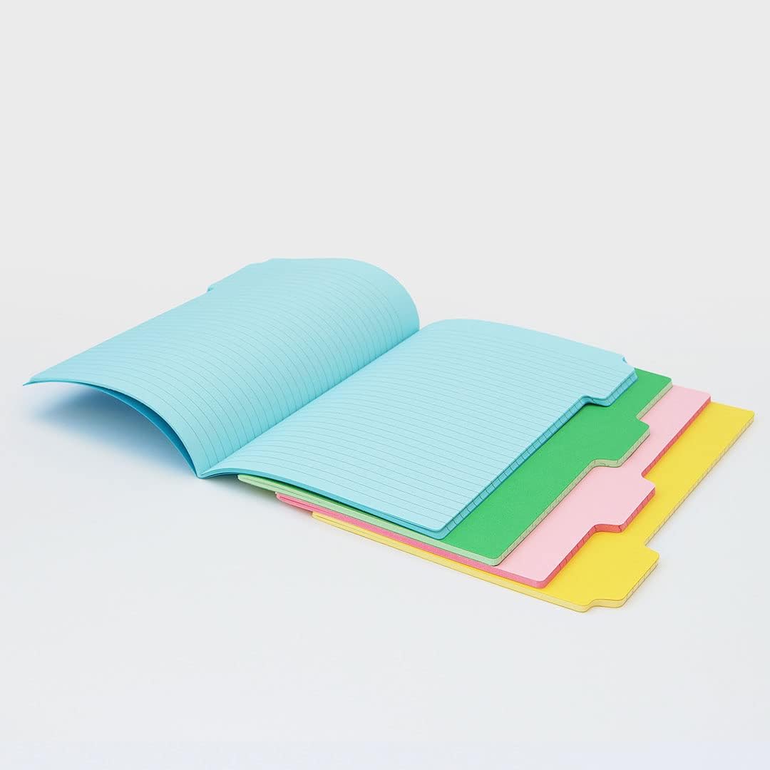 The Tab Notebook -  each one includes 4 coloured notebooks of 64 pages