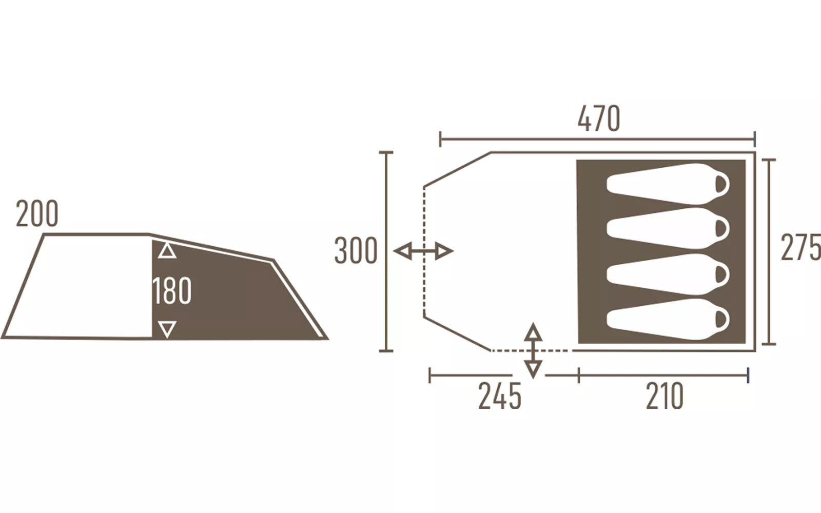 Tambu Husir - 4 Person Tunnel Air Tent