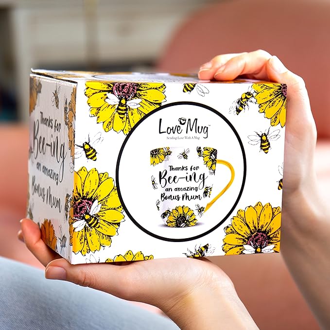 Love Mug®: Thanks For Bee-Ing An Amazing Bonus Mum Mug