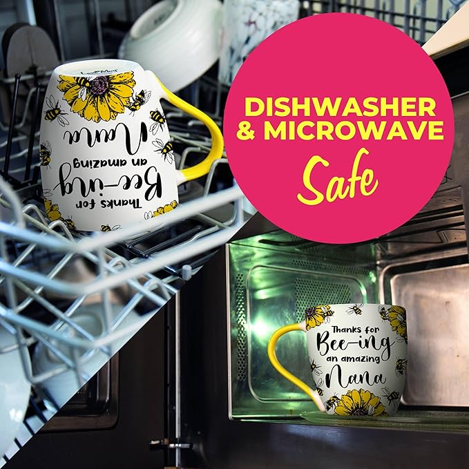 Love Mug®: Thanks For Bee-Ing An Amazing Nana Mug, Coaster and Spoon Gift Set