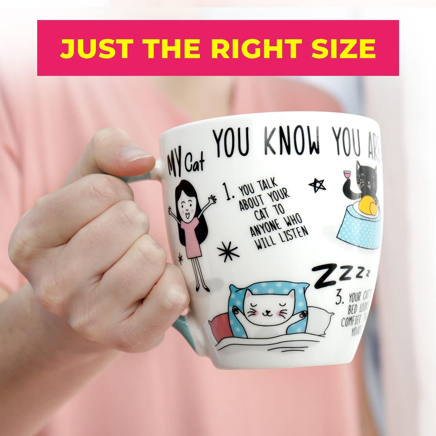 Love Mug®: Crazy Cat Lady Mug, Coaster and Spoon Gift Set