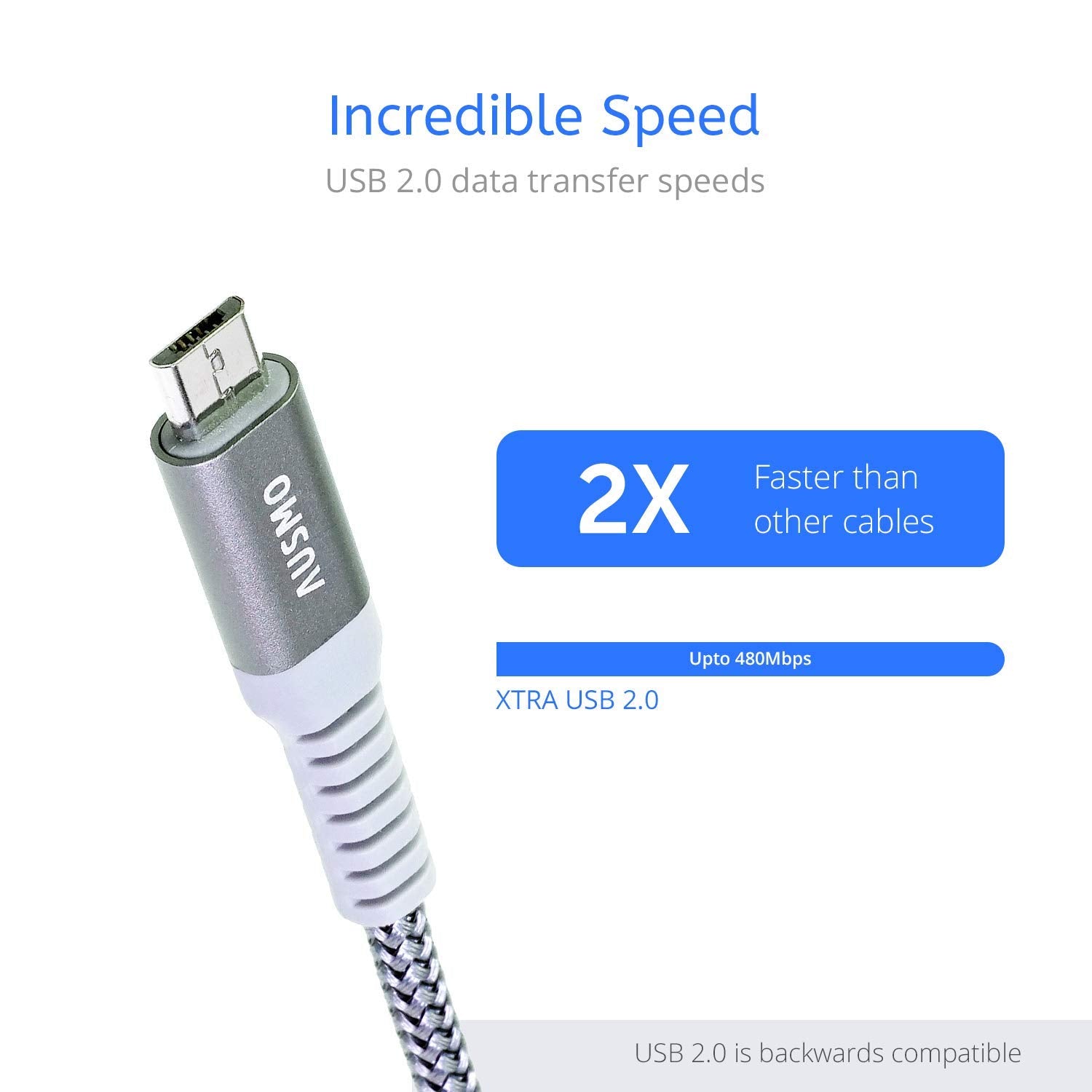 Ausmo Micro USB Cable - Various Lengths Available