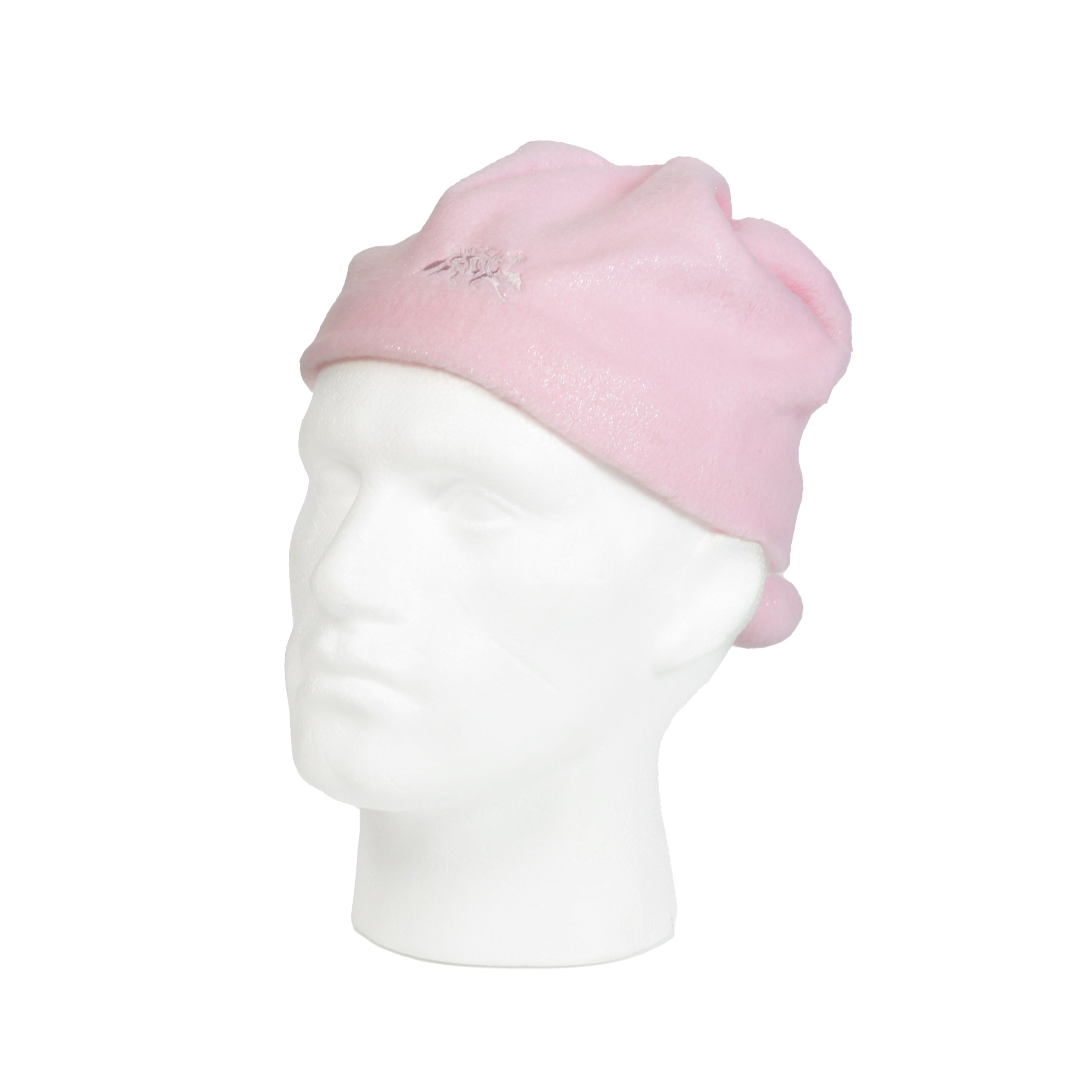 Arctic Fox Fleece Beanie Hat with Bobbles - Sparkly Pink