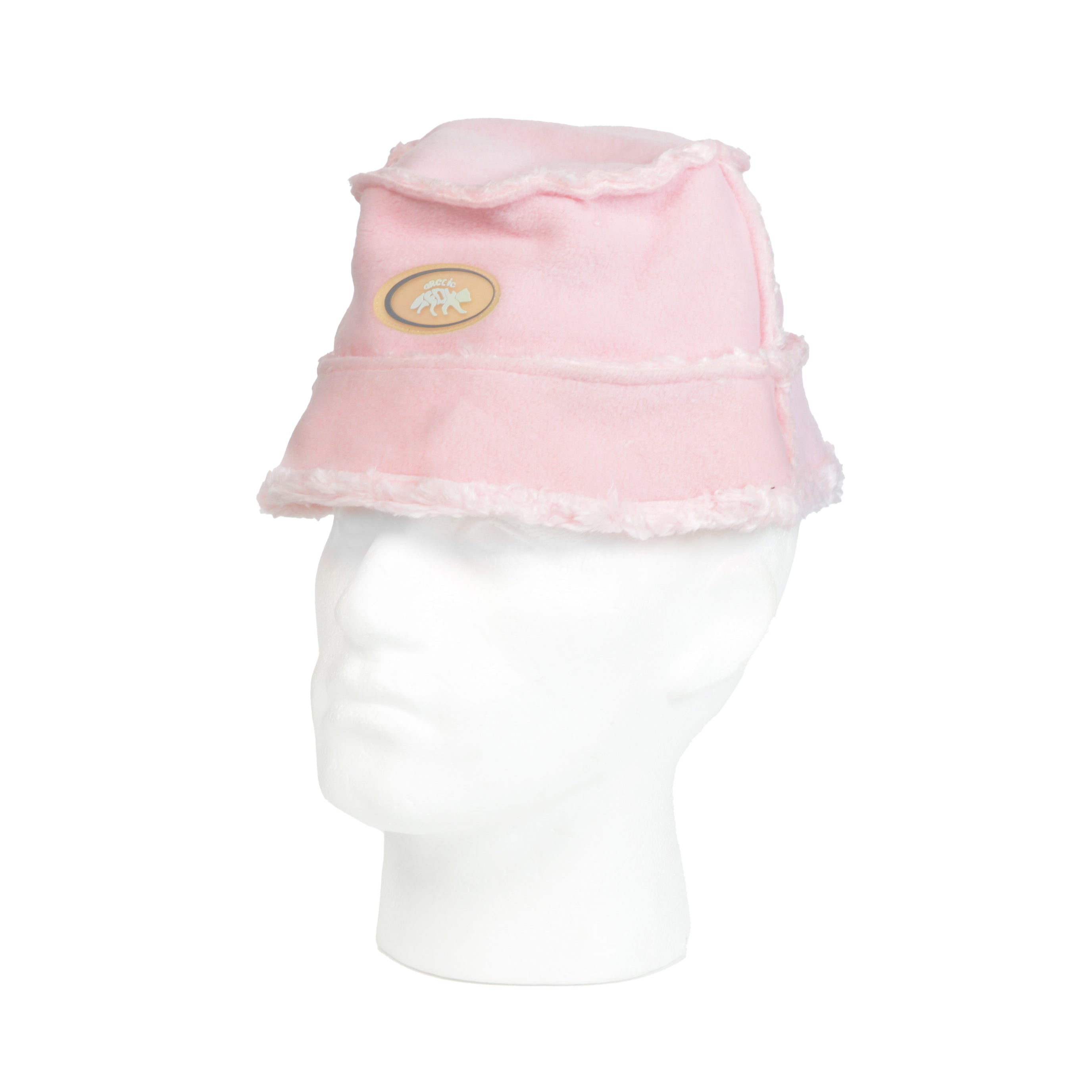 Arctic Fox Fleece Bucket Hat - Pale Pink