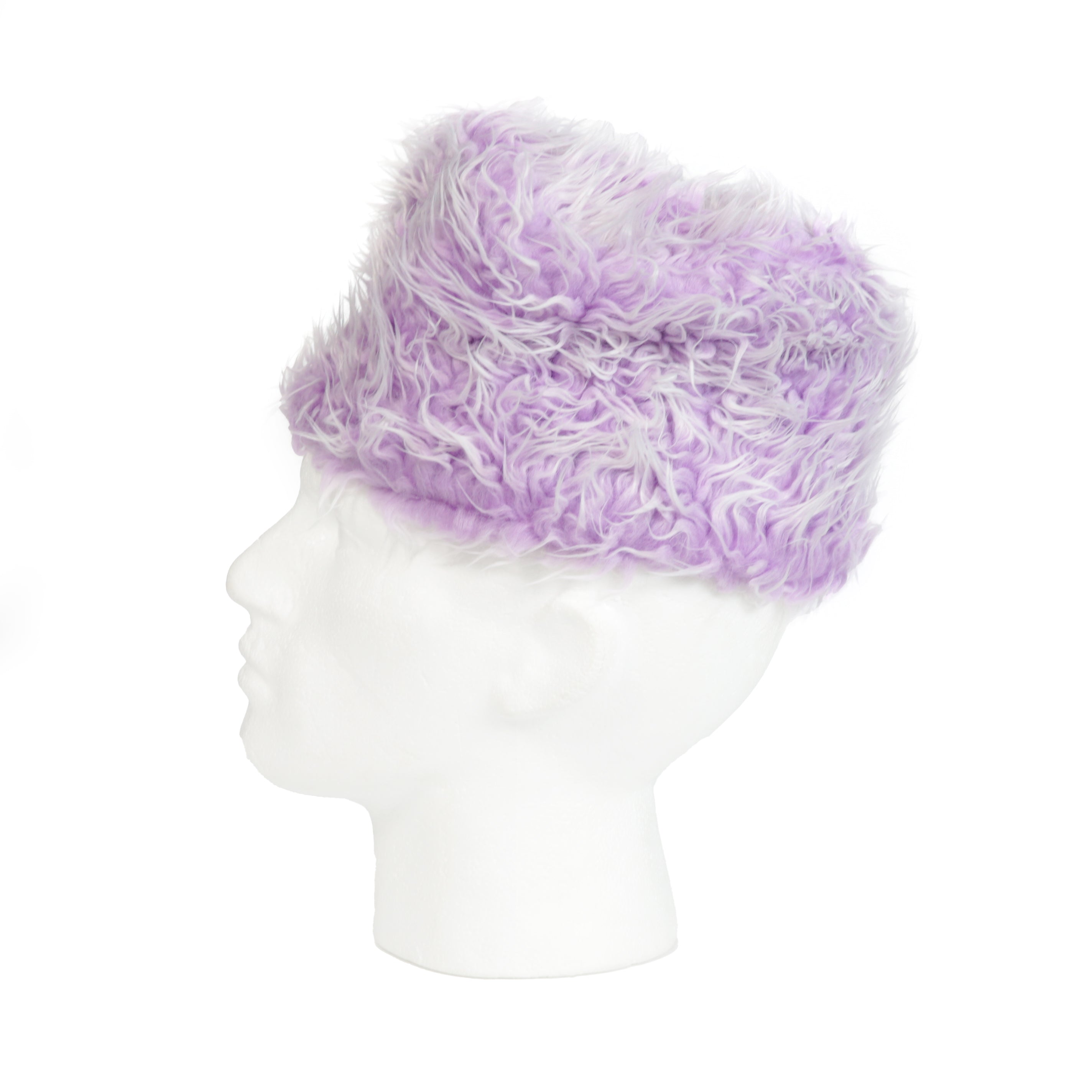 Arctic Fox Faux Fur Cossack Hat - Lilac