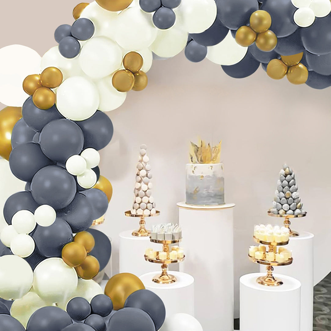 Balloon Arch Kit - Gold & Lilac Blue