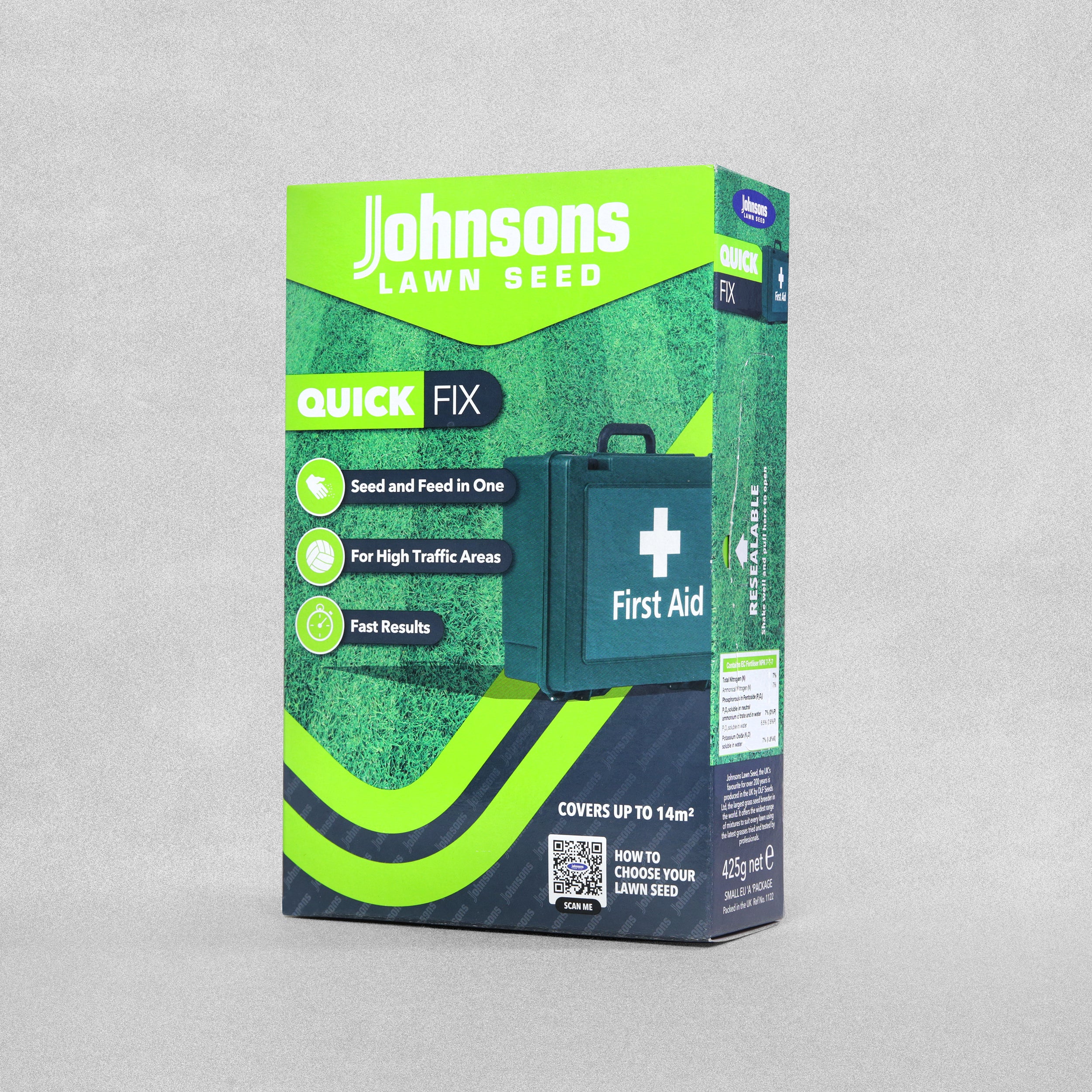 Johnsons Lawn Seed Quick Fix 425g - 14m2 Coverage