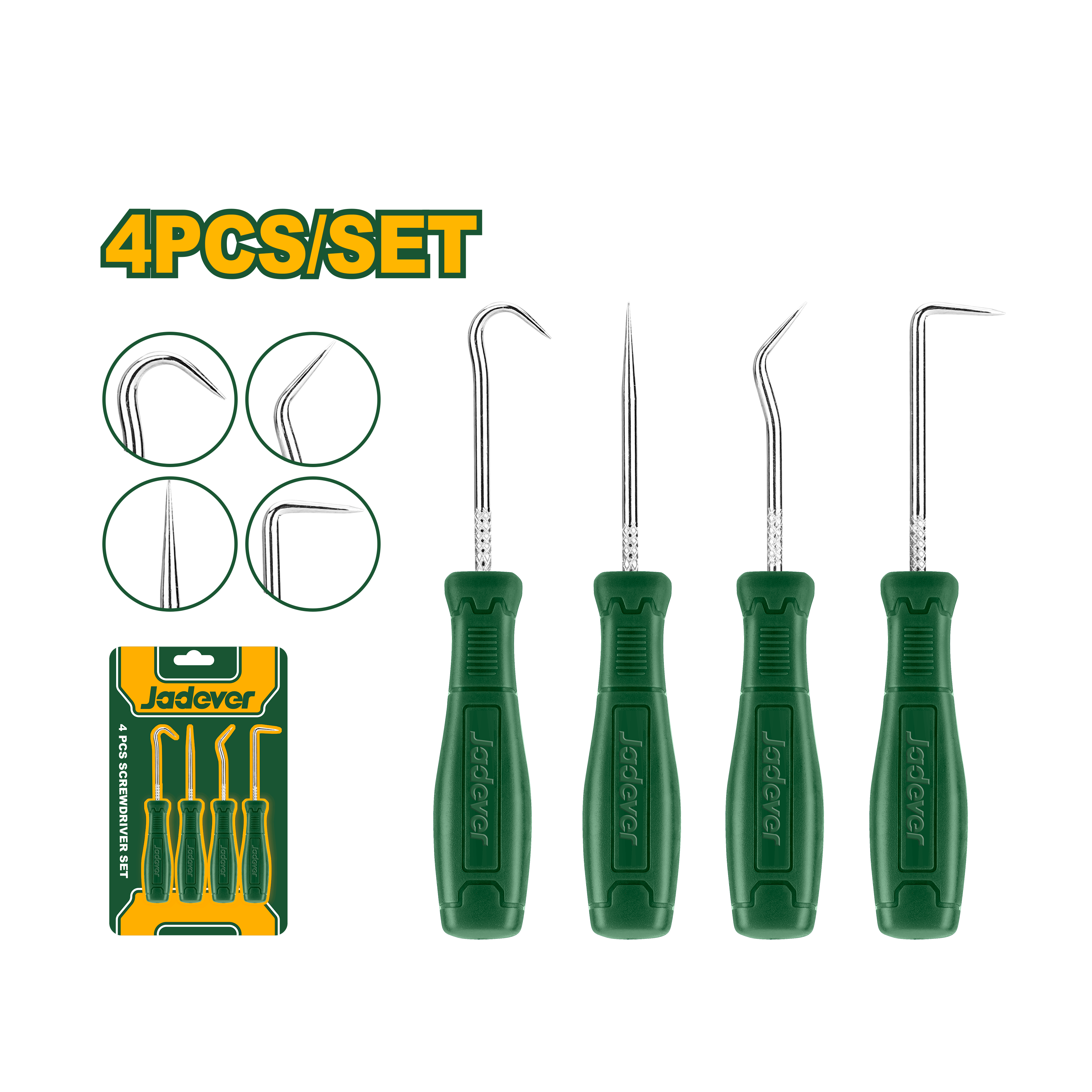 Jadever Pick and Hook Set - 4pcs