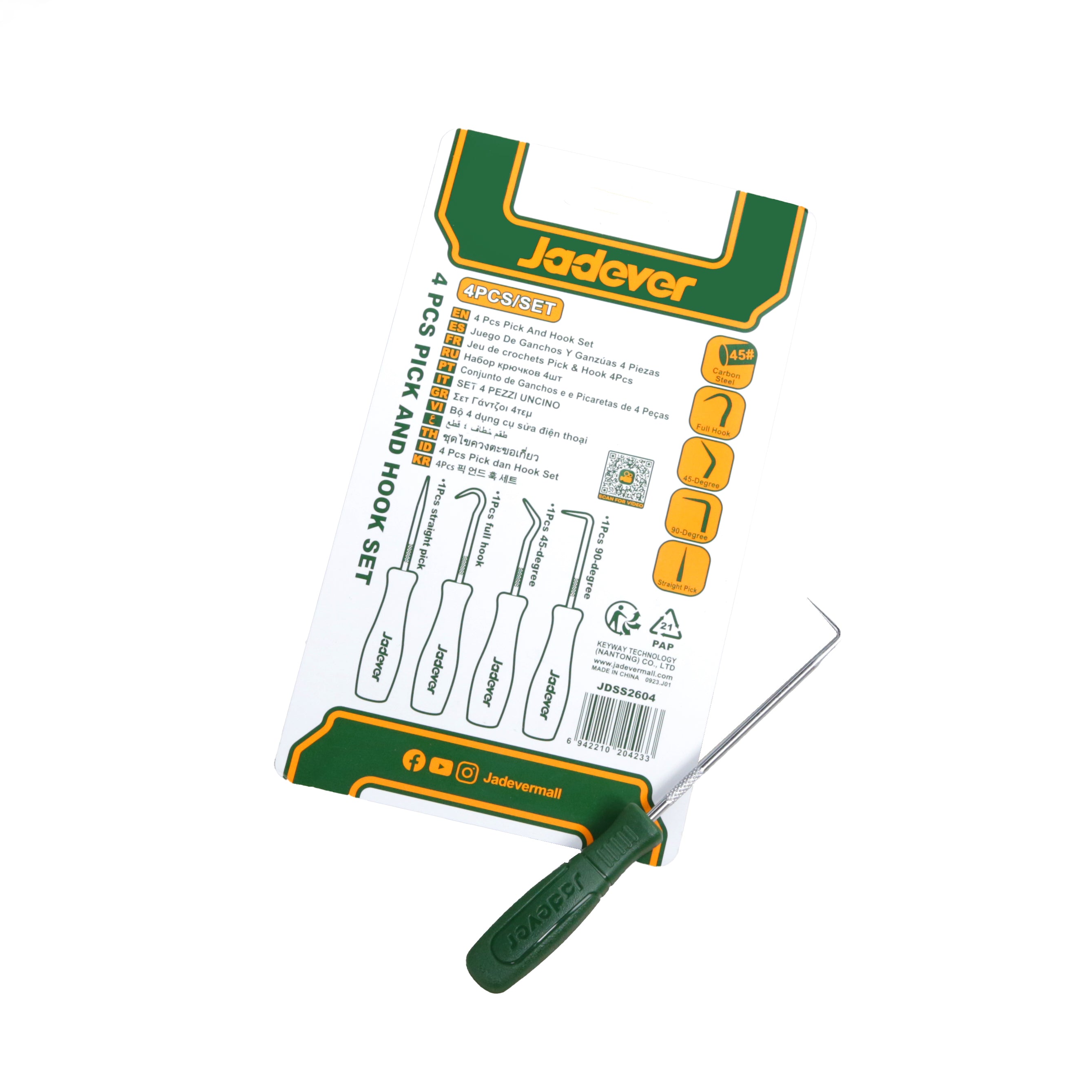 Jadever Pick and Hook Set - 4pcs