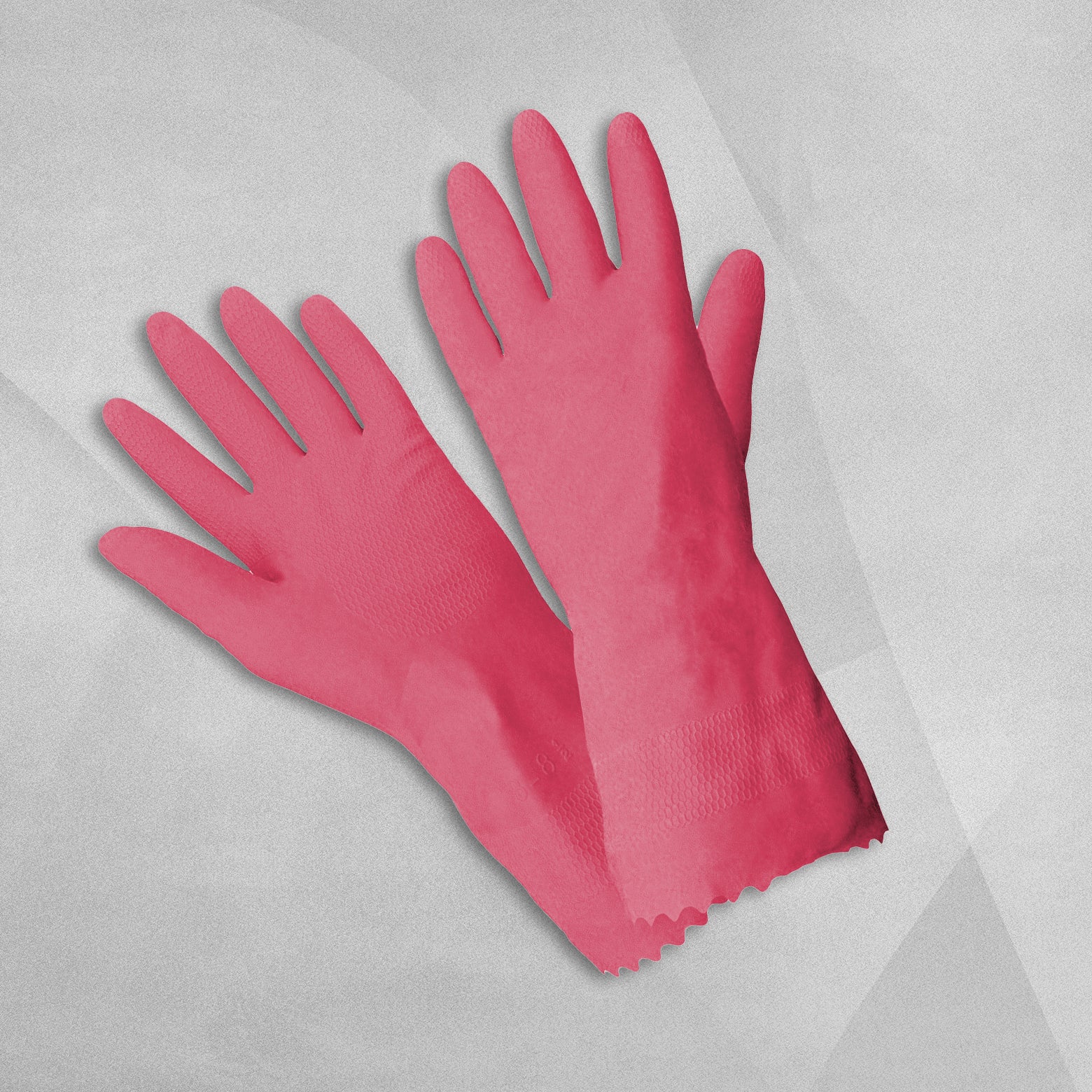 Polyco Optima Mediumweight Rubber Chemical Resistant Glove Pink - Size 10 XL