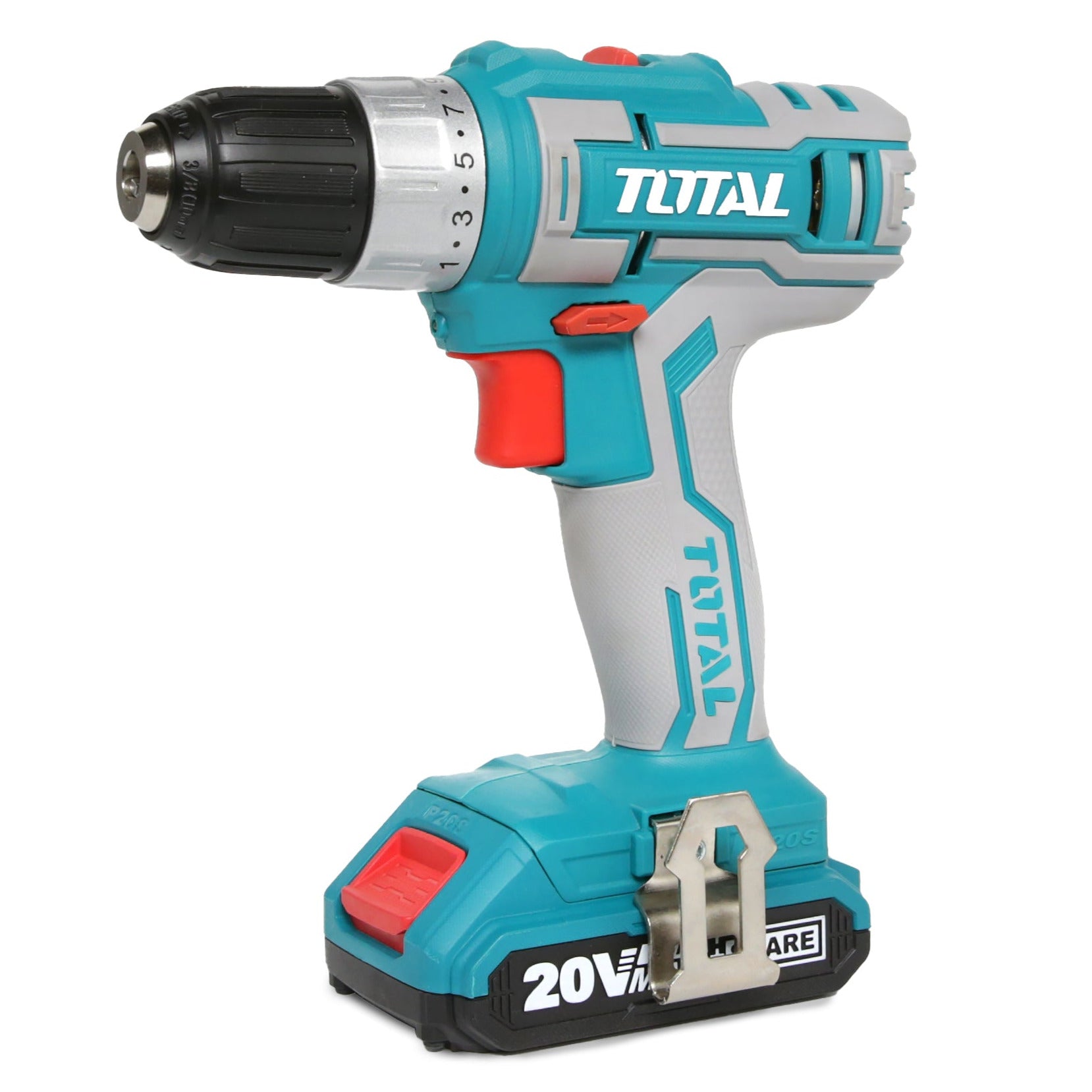 Total Li-Ion 20V Cordless Drill (with 2 x Batteries & Charger) - TDLI2002