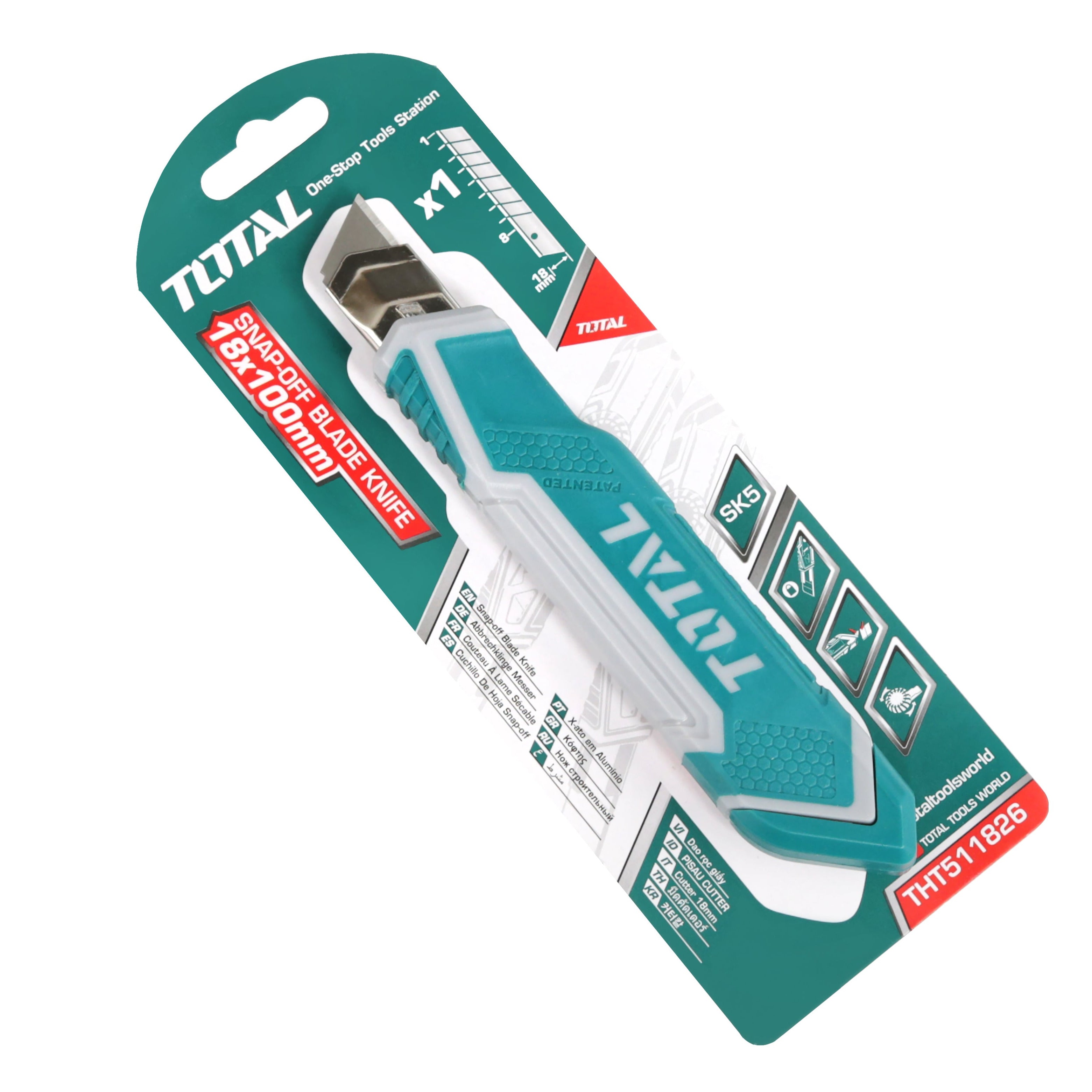 Total Snap-Off Blade Knife - 18 x 100mm - THT511826