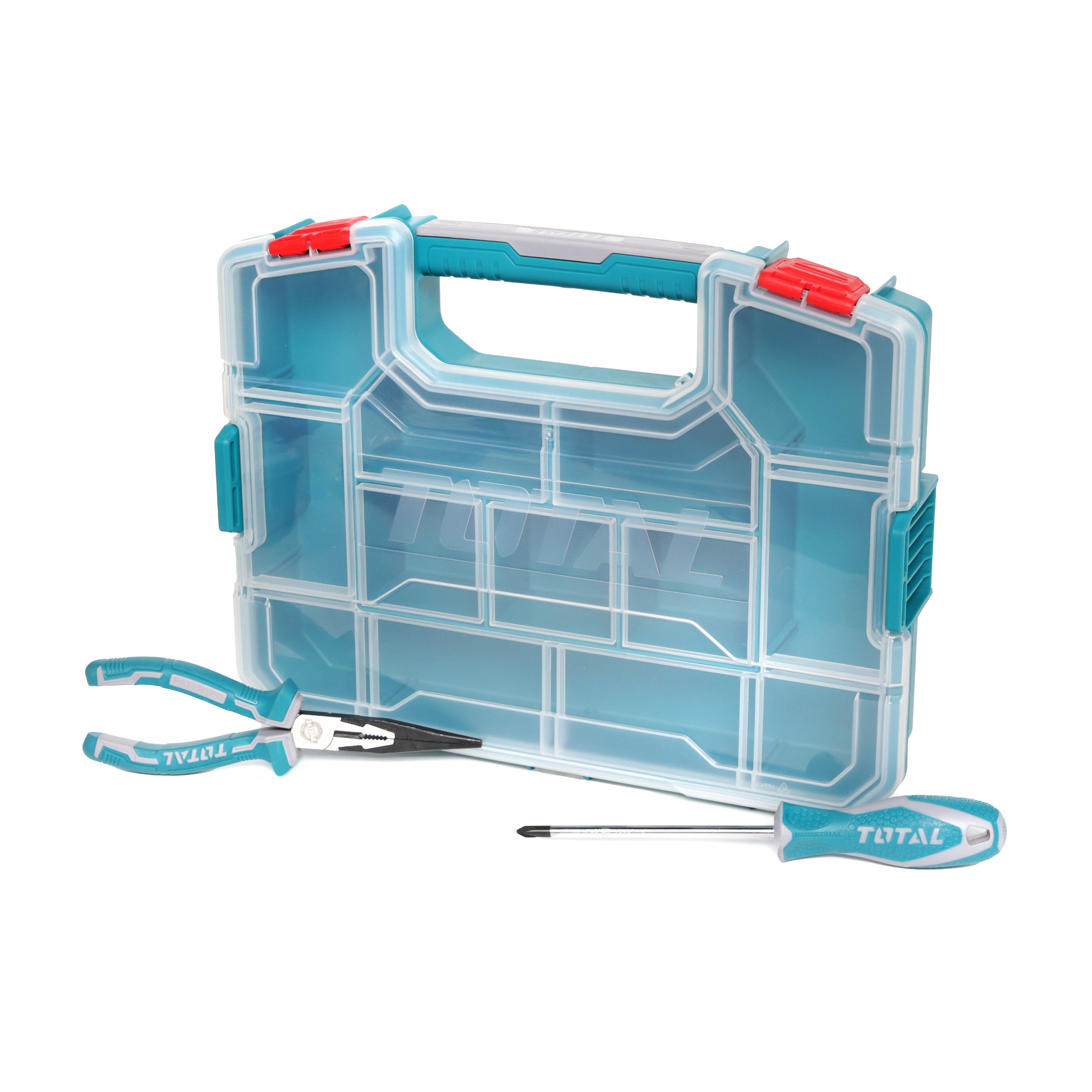 Total Plastic Organiser Tray with Handle 370x290x65mm - TPBX1151