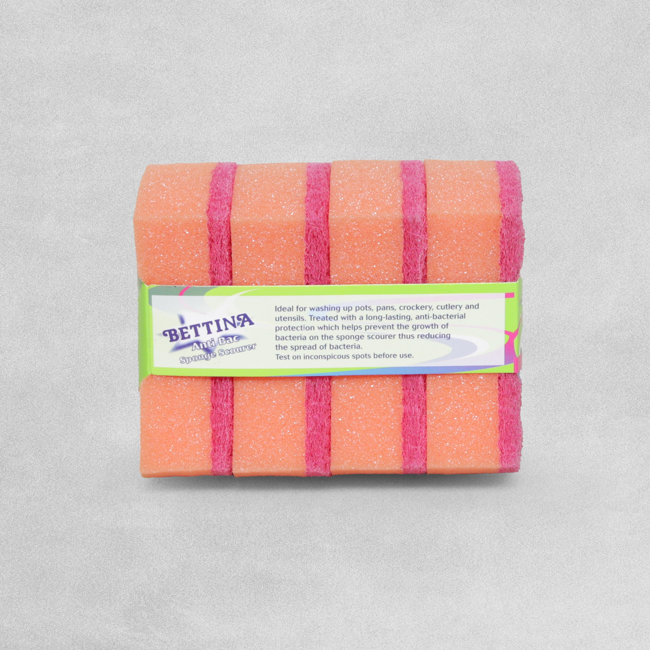 Bettina Anti Bac Sponge Scourer - 4pcs